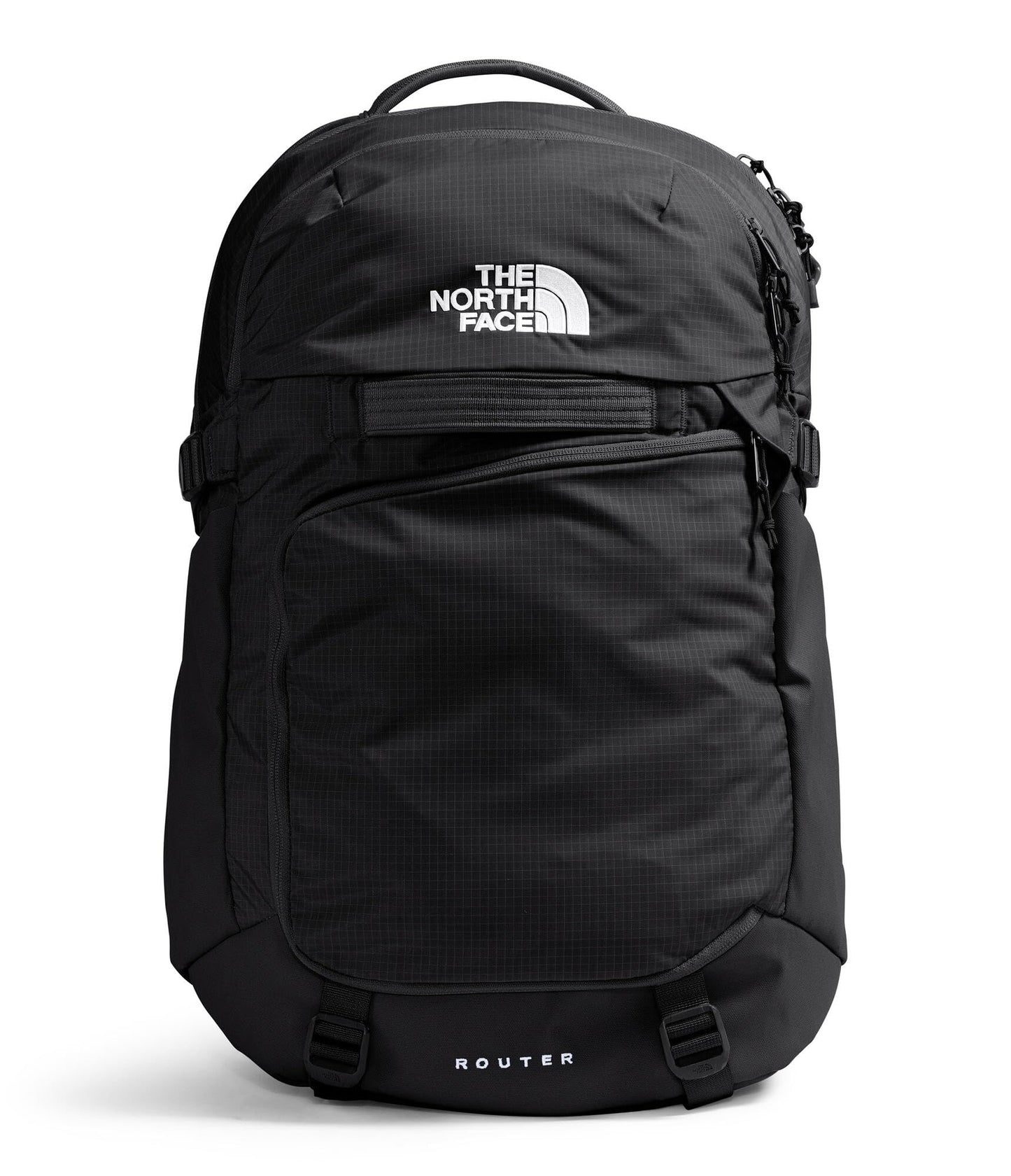 The North Face Router Everyday Laptop Backpack - Daypack, Water Repellent, Laptop Sleeve, Reflective Details, TNF Black/TNF Black-NPF, One Size