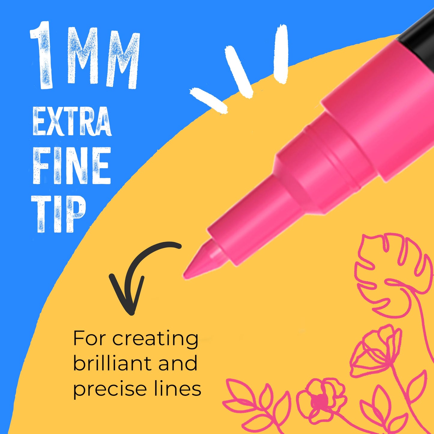 Chalkola Extra Fine Tip Chalk Markers for Blackboard & Glass (Pack of 16, 1mm Point) | Window Marker, Liquid Chalk Pens for Acrylic Dry Erase Board, Mirror, Car | Thin Chalkboard Markers Erasable