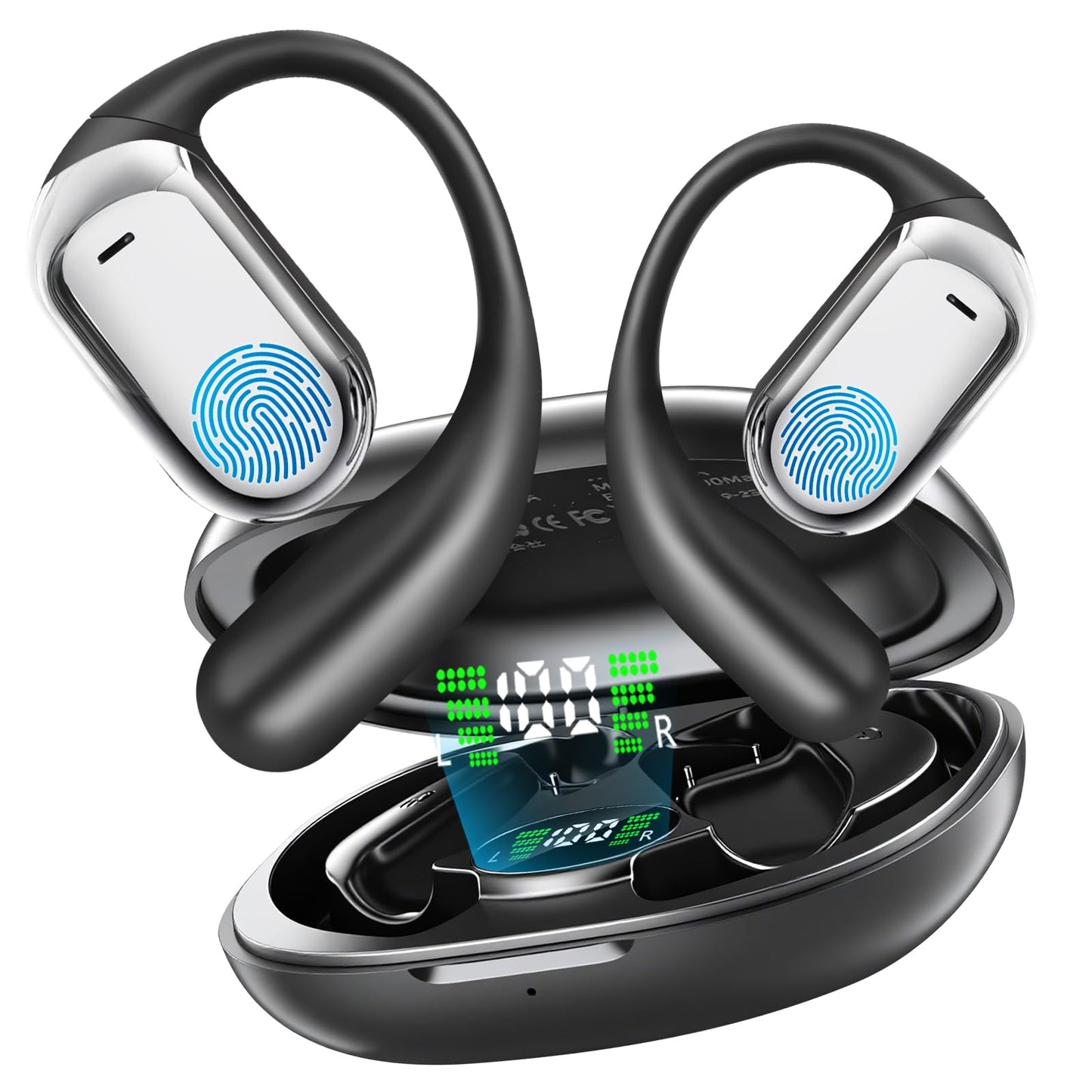 Translation Earbuds Real Time - AI 144 Language Translator Earbuds, Audifonos Traductores Inglés Español, 3-in-1 Translating Device, Translate Ear Buds for Travel Learning with Charging Case Black