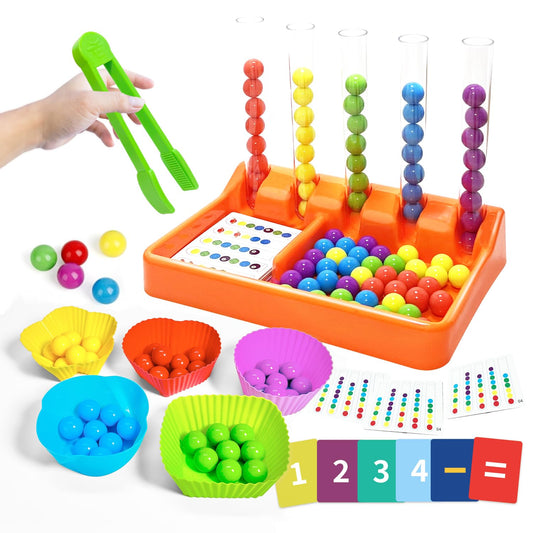 Counting and Color Sorting Kit Toy, Preschool Kindergarten Learning Activities, Math Manipulatives Supplies Matching Games, Fine Motor Skills, Educational Montessori Toys for Kids 3 4 5 6 7 8 Year Old