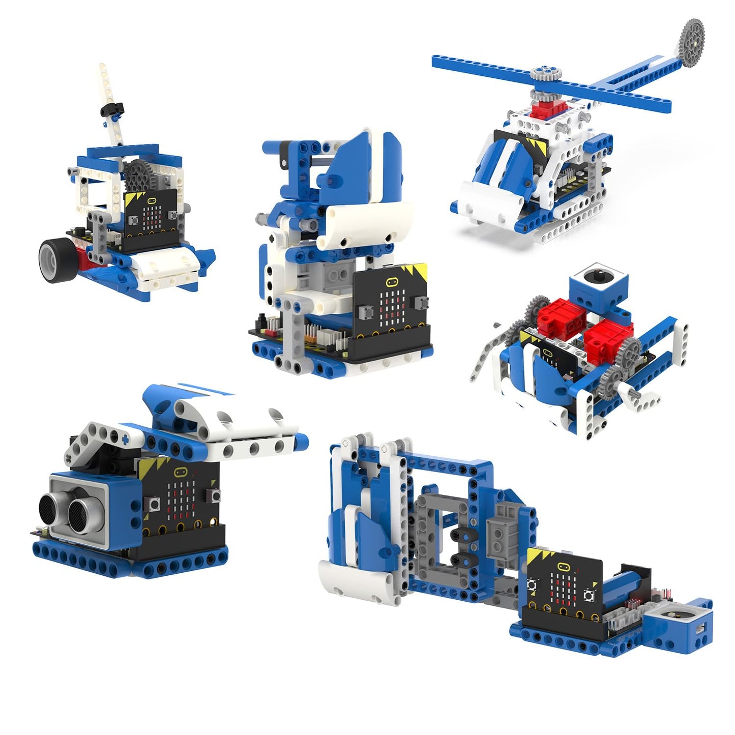 Yahboom Micro:bit Building Block Robot Kit 16 in 1 STEM Projects Advanced with Sensor Module DIY Toys for Kids 10+ Gifts for Christmas (Advanced Kit)