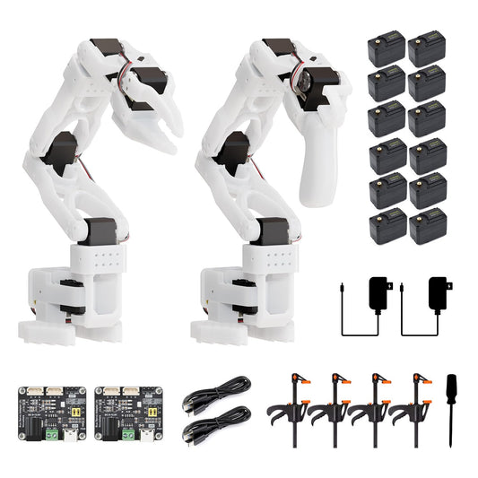 Waveshare SO-ARM101, Open-Source 6-Axis Robotic Arm, Native Support for Hugging Face LeRobot, High-Torque Bus Servo, Photosensitive Resin 3D-Printed Parts, 3DP Parts Kit (SE)