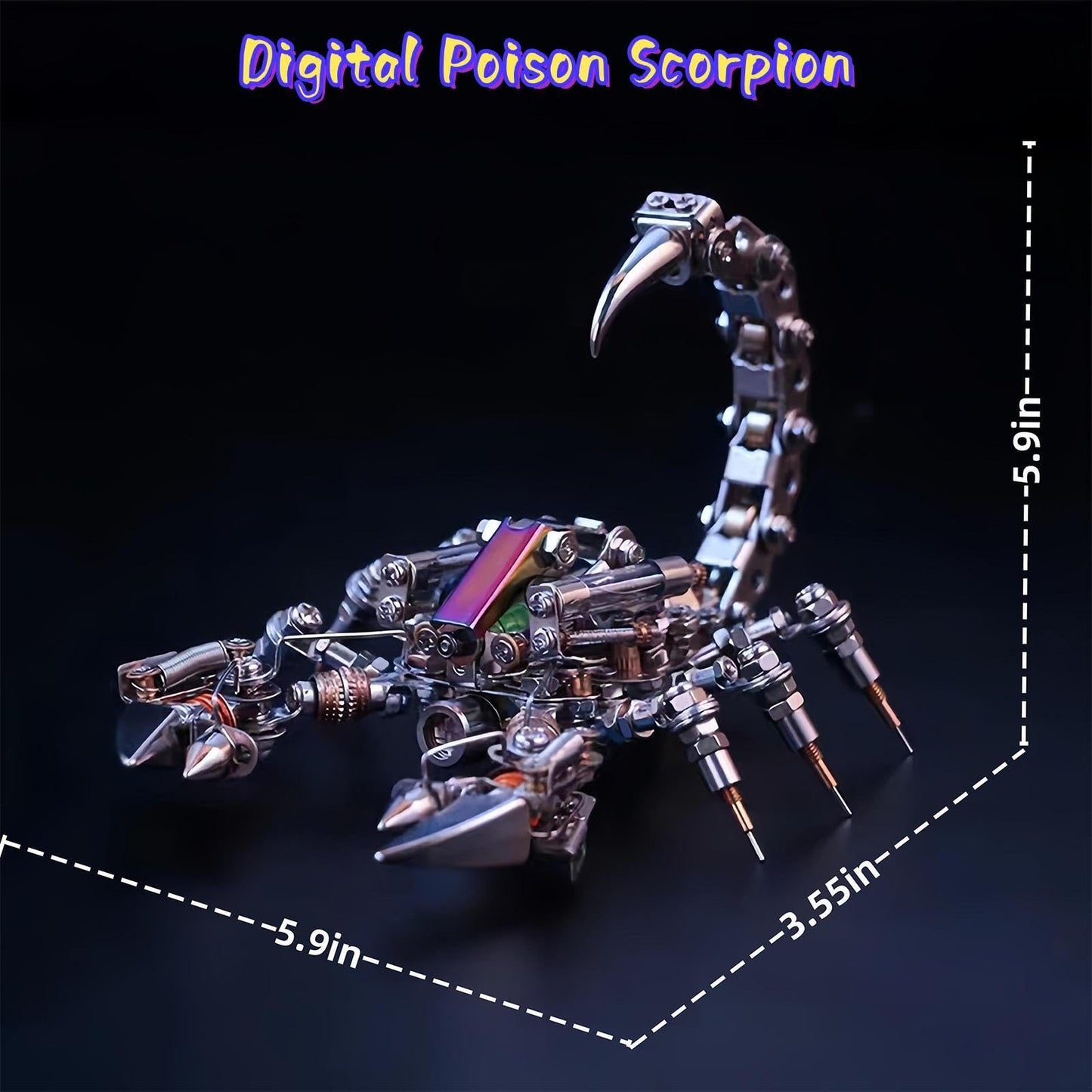 Adult 3D Metal Puzzle, Punk Scorpion Metal Model Set, 3D Puzzle Mechanical Insect Building Blocks, Fun DIY Assembly,high-end Men's Gifts.