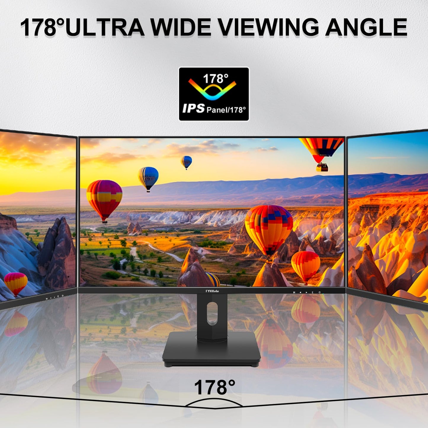 FYHXele 27 Inch Touchscreen Monitor, IPS FHD 1080P Touch PC Display, 75Hz, LED Backlit Multi-Touch Monitor, VESA, HDMI & VGA & USB Computer Touch Screen for Gaming, Business, Warehouse, Bar, Gym