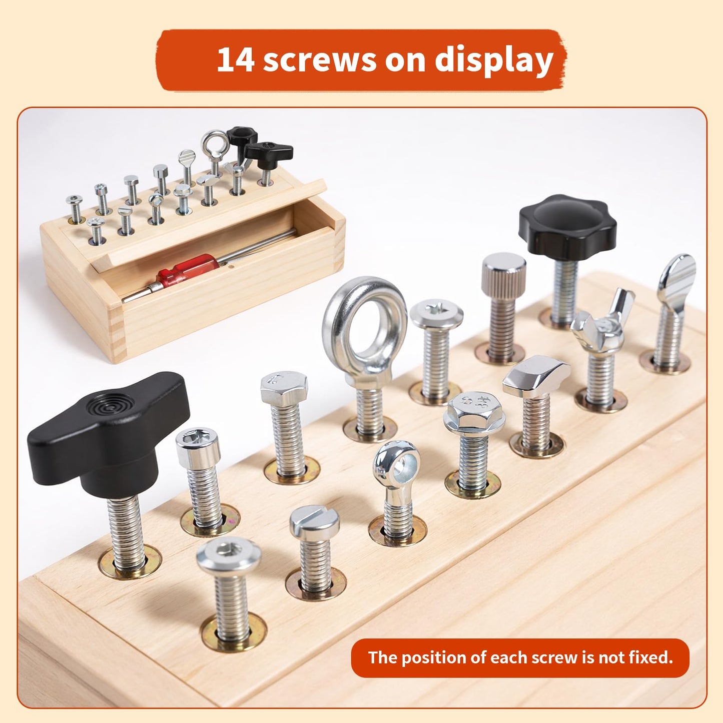 INIFEIDALA Kids Tool Set,Montessori Educational Toys for 3 4 5 Year Old,Montessori Screwdriver Board Set,Sensory Preschool Learning for Toddler Travel,Fine Motor Skills - STEM Toys