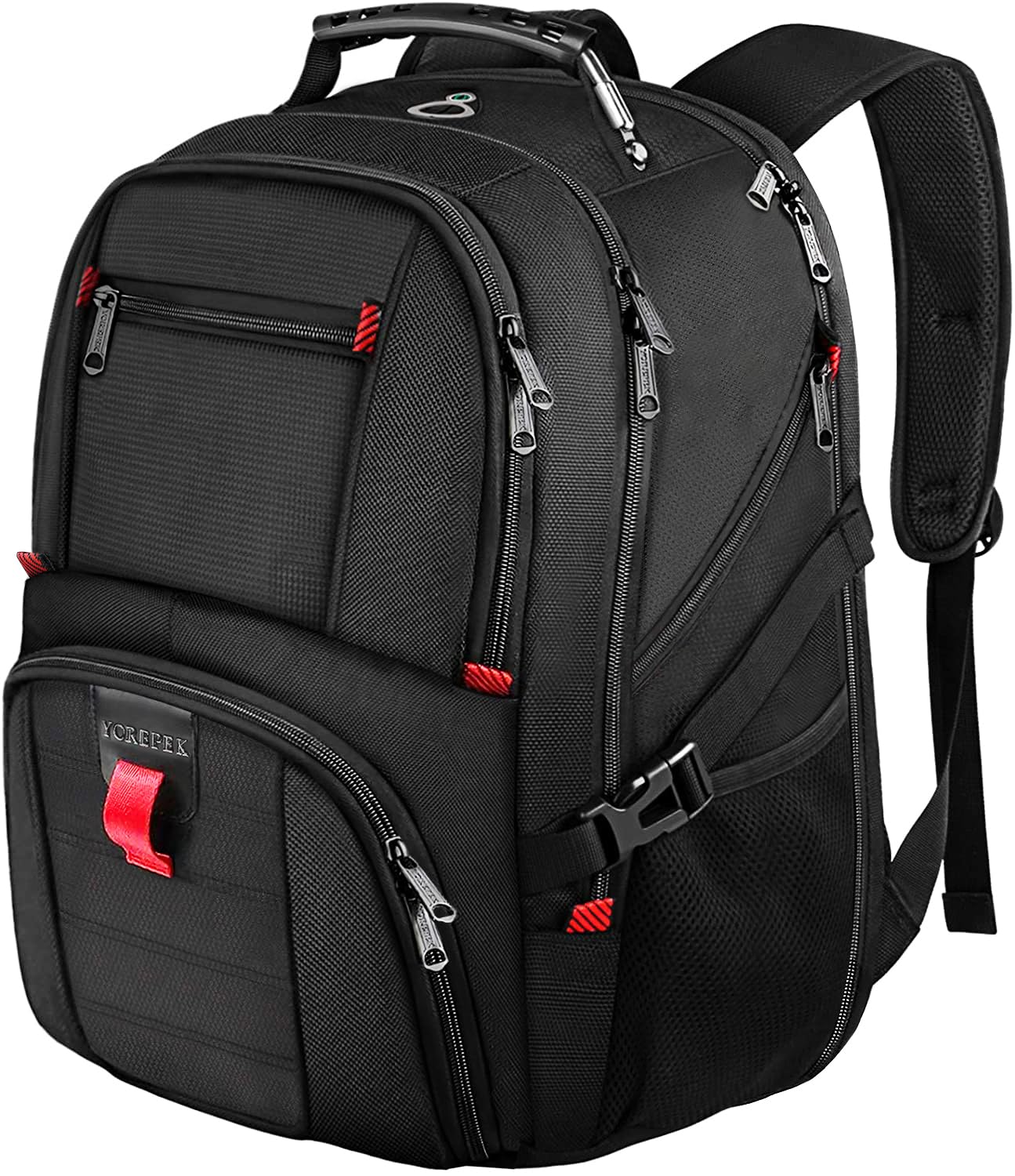 YOREPEK Large Laptop Backpack for Men, Heavy Duty Travel Backpack Carry On Flight Approved, 17 Inch College Work Bookbag, Water Resistant Business Backpack for Men Women, mochilas para hombres