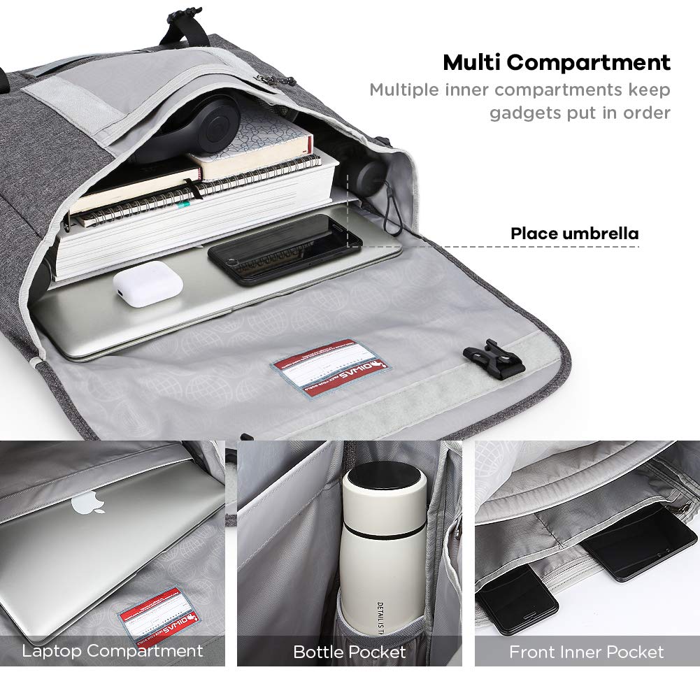 OIWAS Messenger Bag for Men, 15.6 Inch Laptop Crossbody Bags Women Casual Satchel Shoulder Bag College Travel Office Briefcase