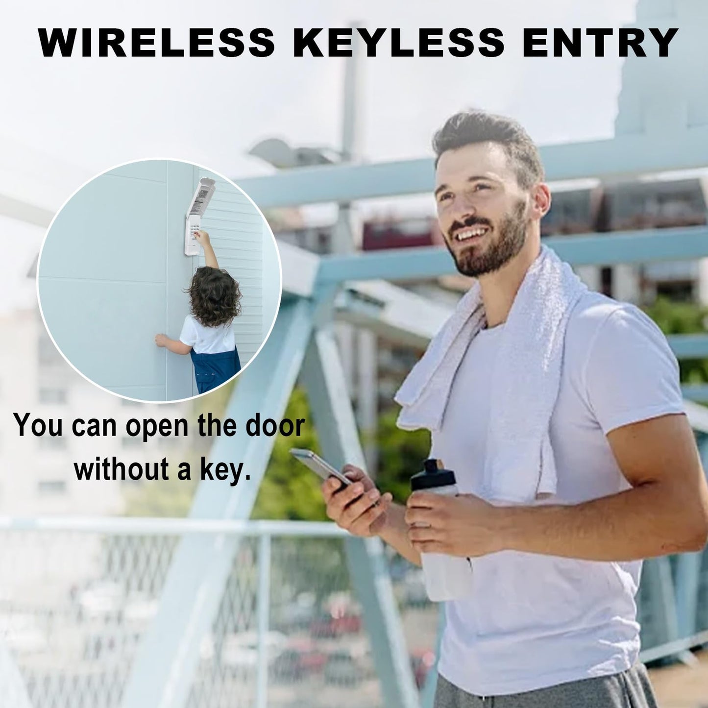 XDTKML Garage Door Opener Keypad Compatible with Liftmaster Chamberlain Craftsman Garage Door Opener with Produced Since 1993 Purple,Red,Orange,Green,Yellow Learn Button 315/390 MHZ - White