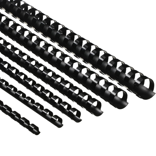 Yunsailing 150 Pack Plastic Binding Combs Plastic Binder Comb Ring 19 Ring Binding Spines Letter Size Spiral coils for Notebook Calendar(1/4 5/16 3/8 1/2 5/8 3/4 in,Black)
