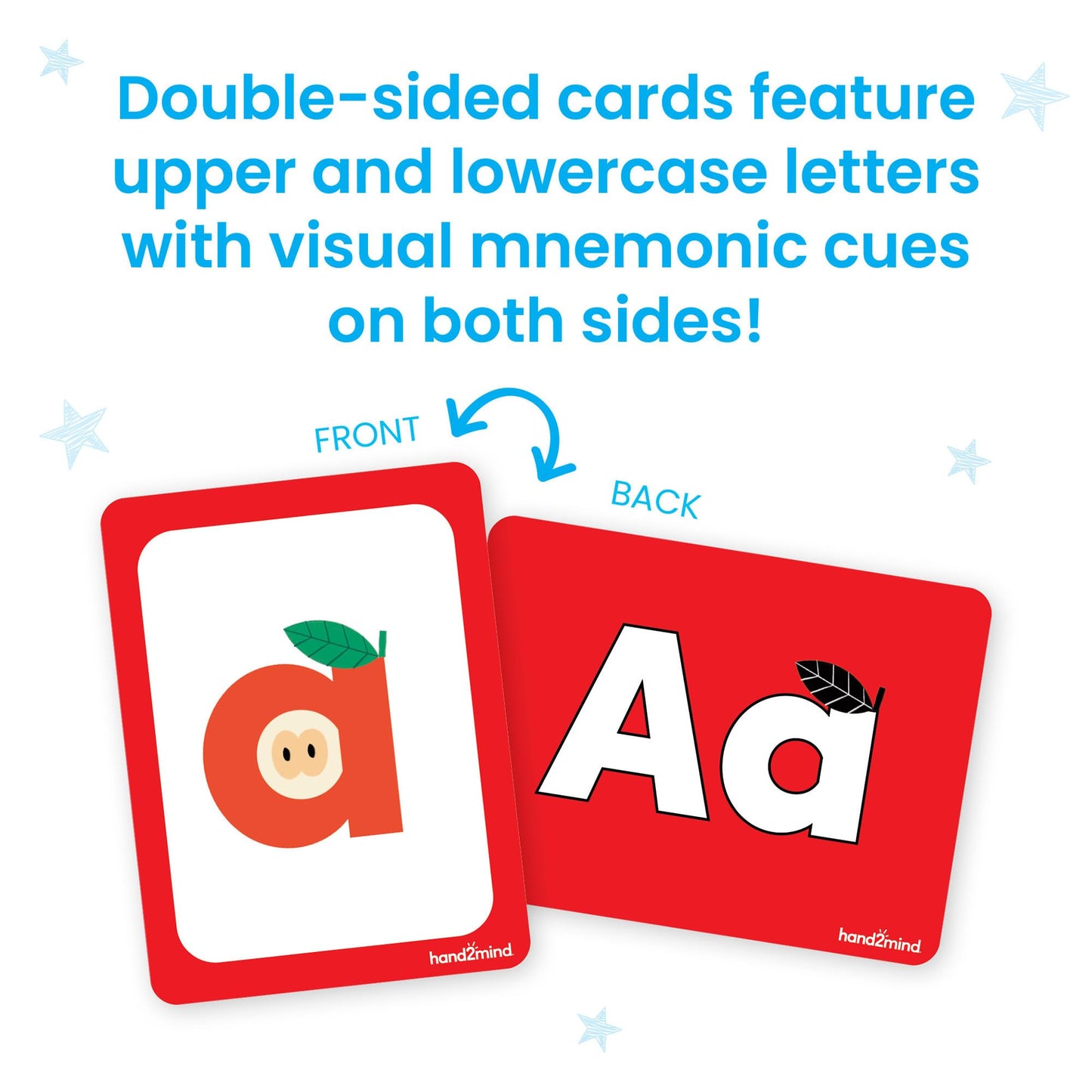 hand2mind Alphabet Picture Mnemonic Cards, ABC Flashcards for Kids, Classroom Alphabet Cards, Early Learning Flash Cards, Letter Recognition, Montessori Alphabet Cards, Toddler Learning Activities