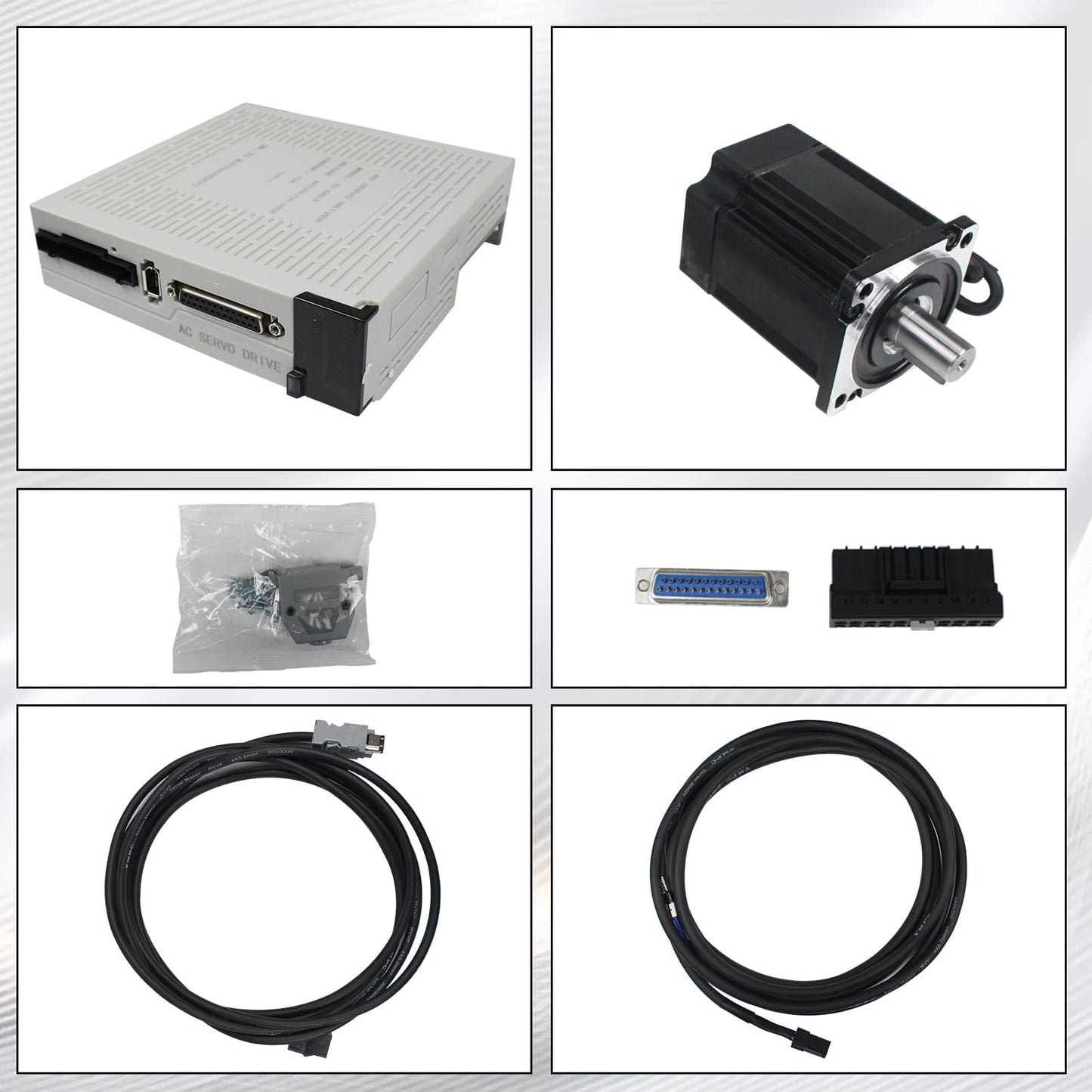 RATTMMOTOR YPMC-750W 220V Servo Motor Kit, Servo Motor with Servo Motor Driver, CNC Controller Kit for CNC Engraver Milling Machine/Robot (Without Brake)