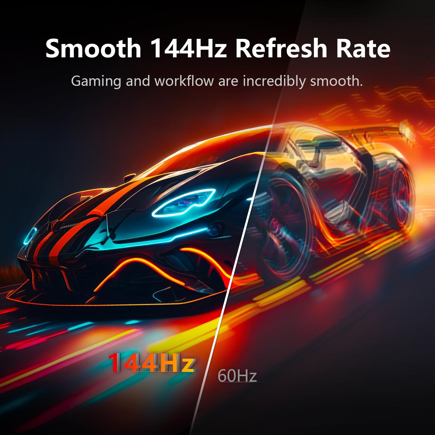 INNOCN 40" WQHD 3440 x 1440P 144Hz Ultrawide Monitor Gaming FreeSync HDR400 21:9 PC Computer IPS Screen Split PIP/PBP for Editing/Gaming, USB C 90W, HDMI, DP, Black
