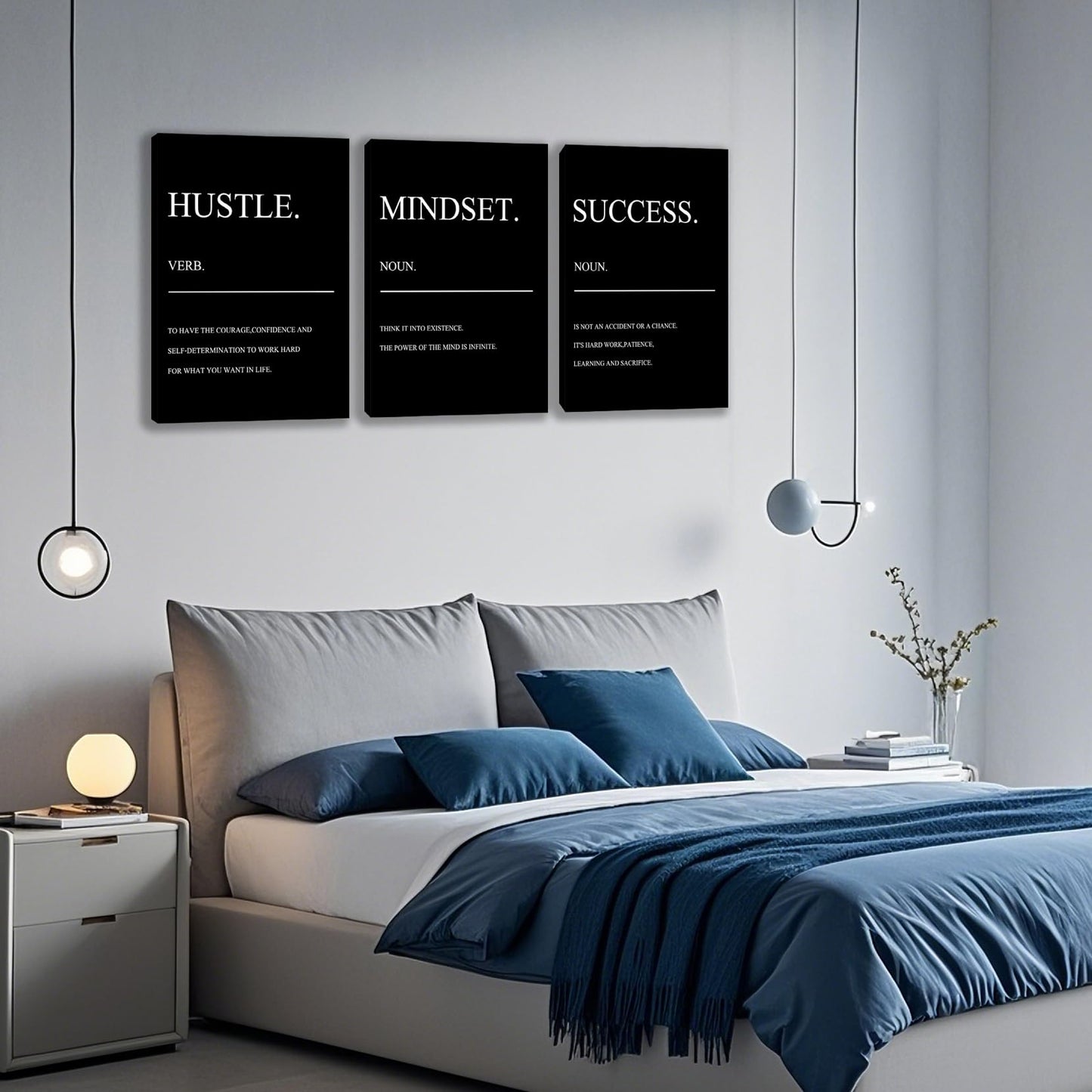 3 Panel Print Canvas Wall Art Motivational Office Wall Decor Painting Inspirational Posters Modern Inspiring Artwork for Home Living Room Bedroom Wall Decor Office Wall Art Ready to Hang - 36"Wx 16"H