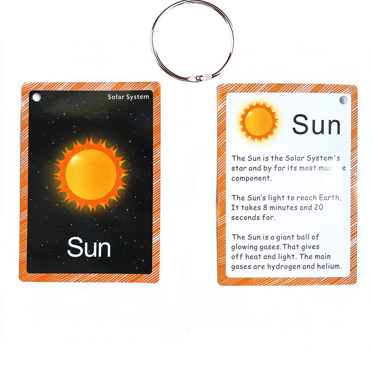 Set of The Solar System and Moon Phase Flashcards for Toddlers | Kids Learning Flashcard & Montessori Pocket Cards | Perfect for Pre-K Decor Background Wall Stickers, Teacher/Autism Therapists Tools