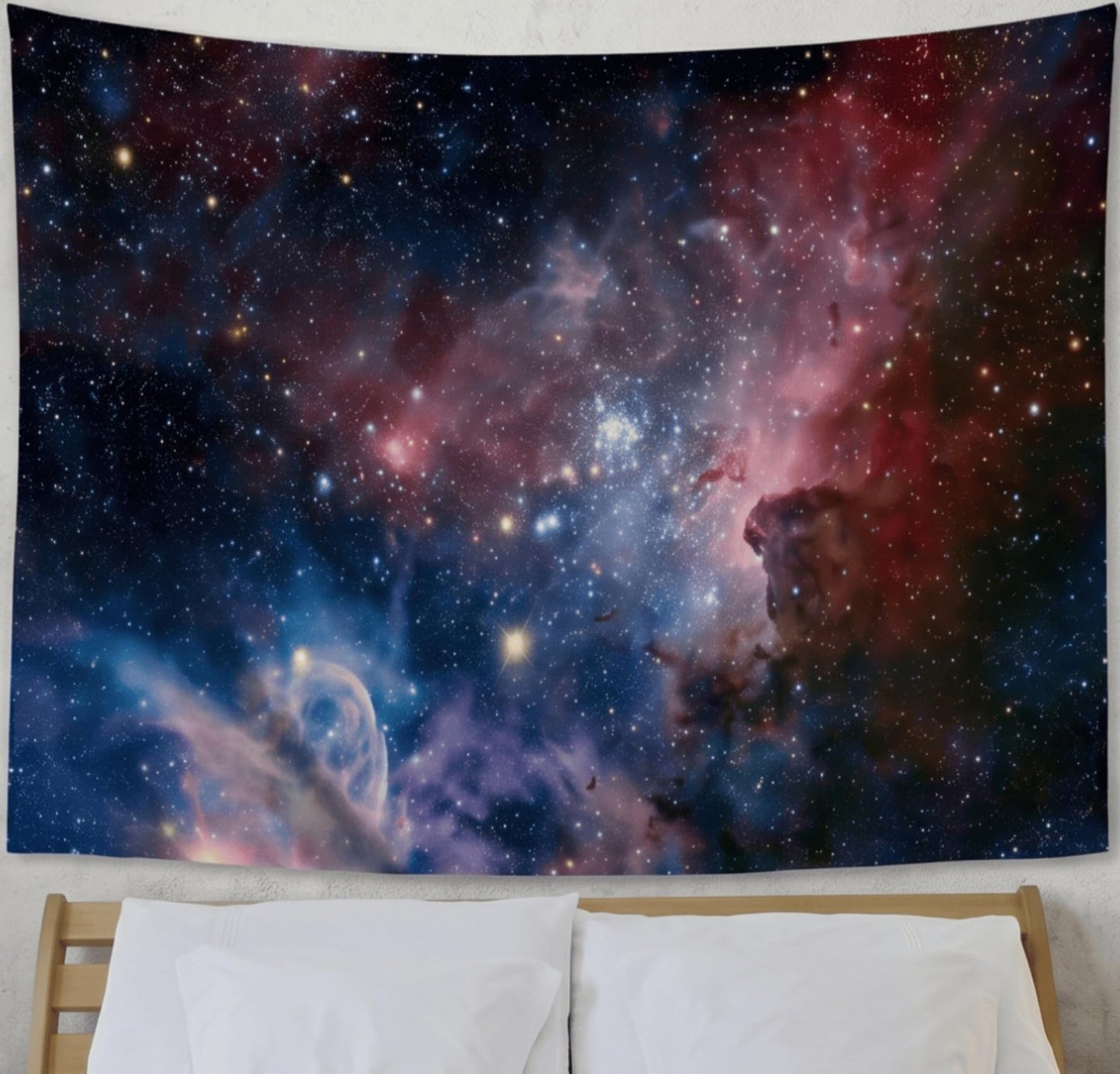 goodbath Large Tapstry, Space Universe Galaxy and Star in Outer Space Tapestries Wall Hangings for Living Room Bedroom Dorm, 90 x 60 Inch, Colorful
