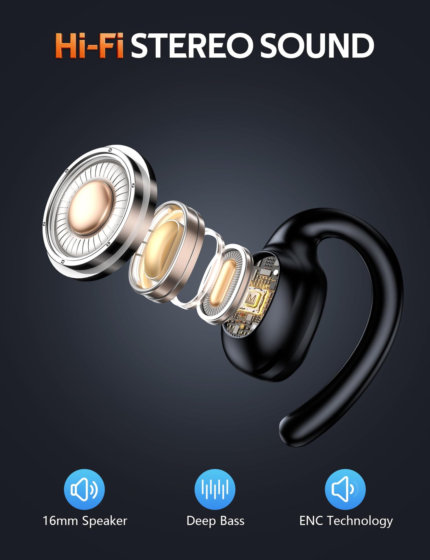 MUSICROSS Ai Translation Earbuds Real Time 144 Language Translator Earbuds Audifonos Traductores Inglés Español 4 in 1 Translator Device with 9 Working Modes for Travel Business Learning Black
