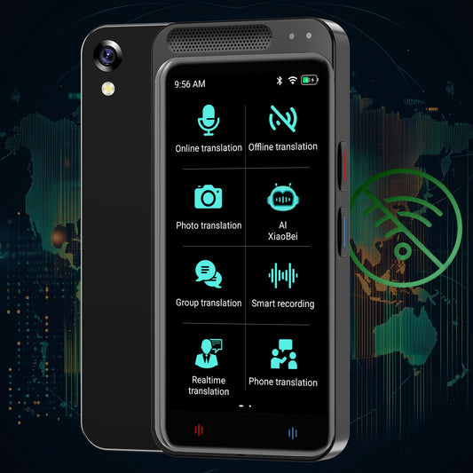 HALCONTORNO Smart Translator Device - Real Time Translation Device Two Way, Instant Portable Voice Translator for Travel Business, Traductor de Voz Instantaneo 2025, AI Translator, Offline Edition