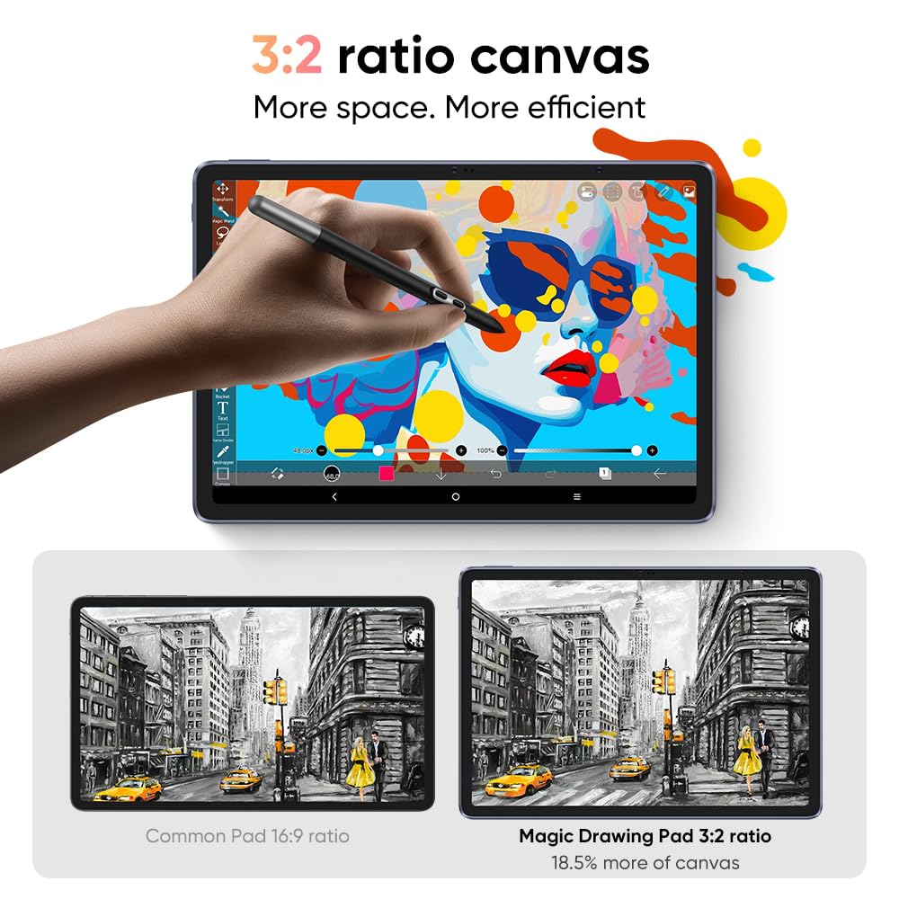 XPPen Magic Drawing Pad 12.2 Inch Standalone Drawing Tablet No Computer Needed with 16384 Pressure Levels X3 Pro Slim Stylus Tilt Support Paper-Like Screen 8GB + 256GB for Digital Drawing Artists
