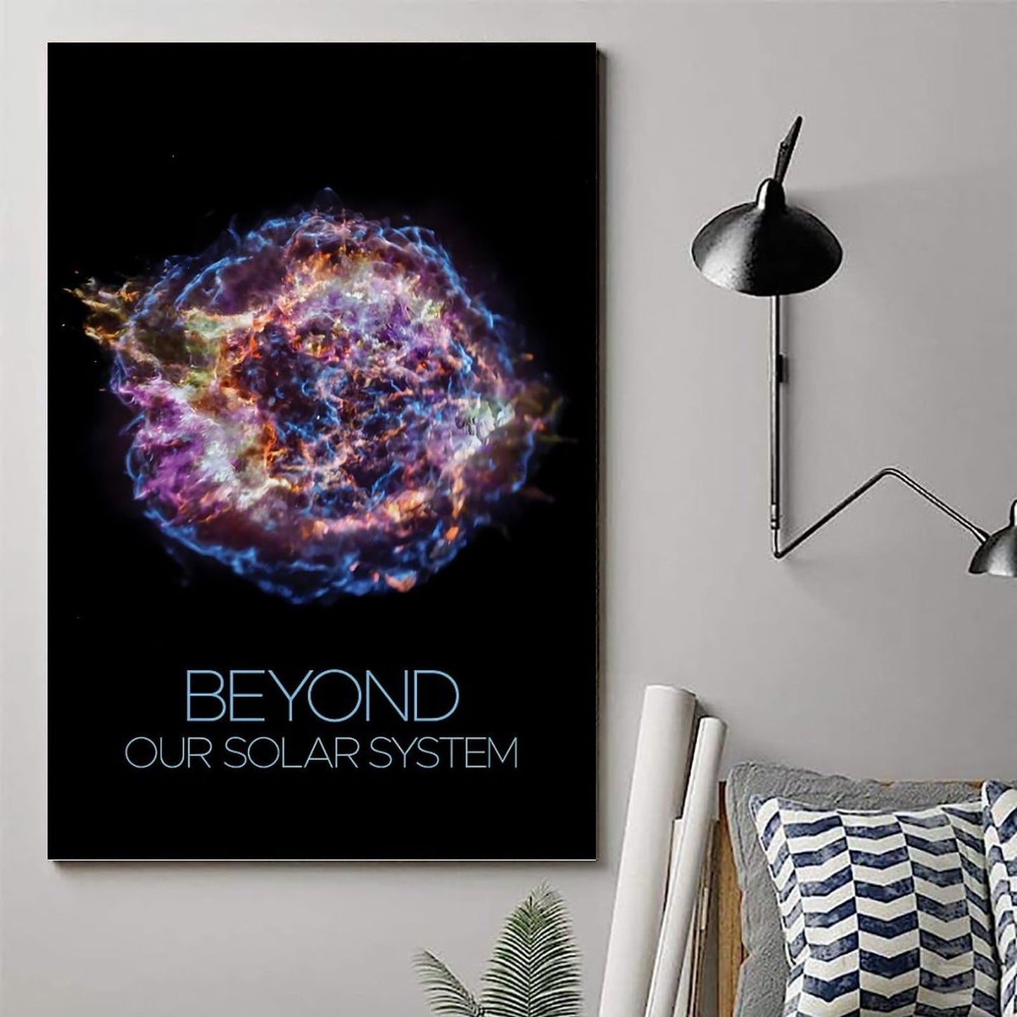 XIAOLOUTINYU Supernova Remnant Canvas Wall Art 16x24 Inch Unframed – Deep Space Nebula Astronomy Poster, Universe Science Decor for Classroom, Bedroom, Home Office, Space Gift