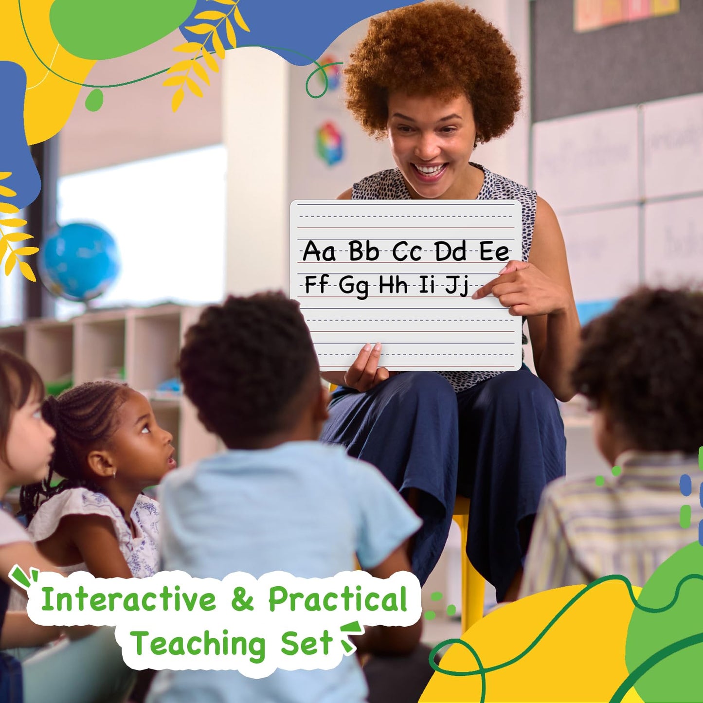 Ohuhu 25 Pack Lined/Plain Dry Erase Boards - 9"x12" Double-Sided White Board Class Set - Includes 25 Mini Whiteboards 25 Black Markers and 25 Erasers for Classroom School Office Students Teachers