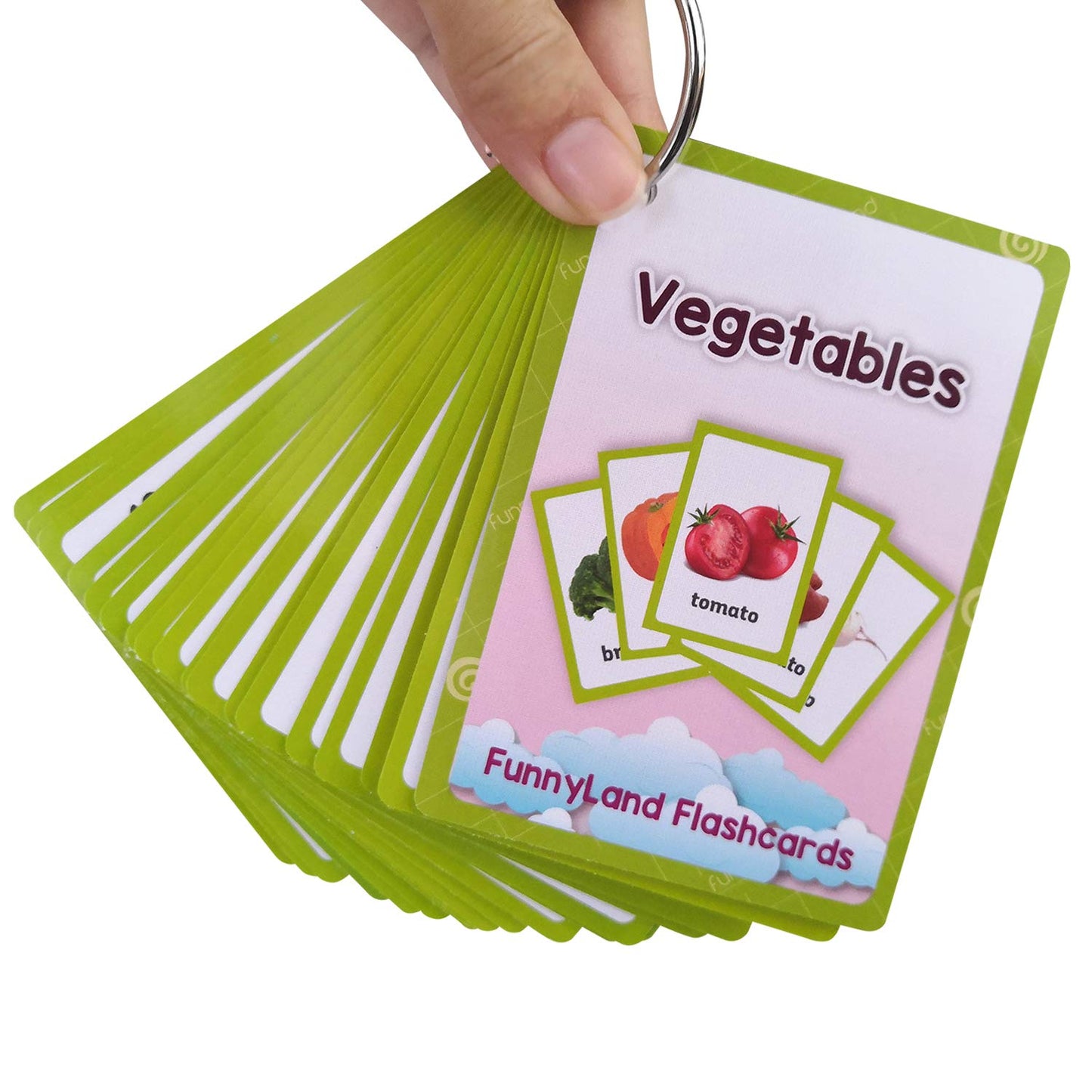 Fruits/Vegetable/Foods/Food Quantities Flash Cards English Flash Cards Pocket Card Learning Toys for Children Pre-Kindergarten Kids Education Aids