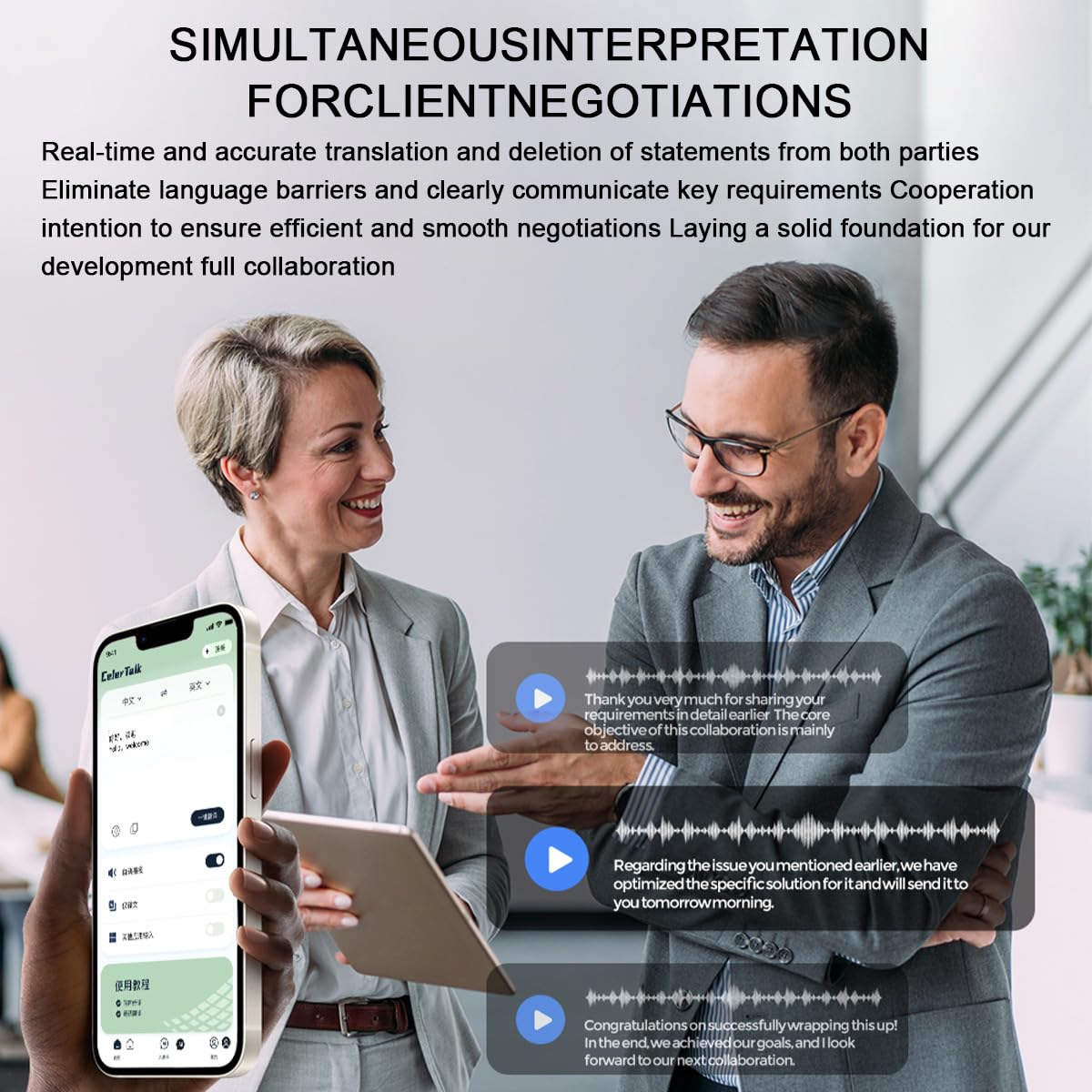 AICase 3-in-1 AI Smart Translator Recorder,Language Translator Device,Free AI Transcribe&Translate with App,146 Languages Translator,Online/Offline/Video/Photo Translation for Meeting Travel Lectures