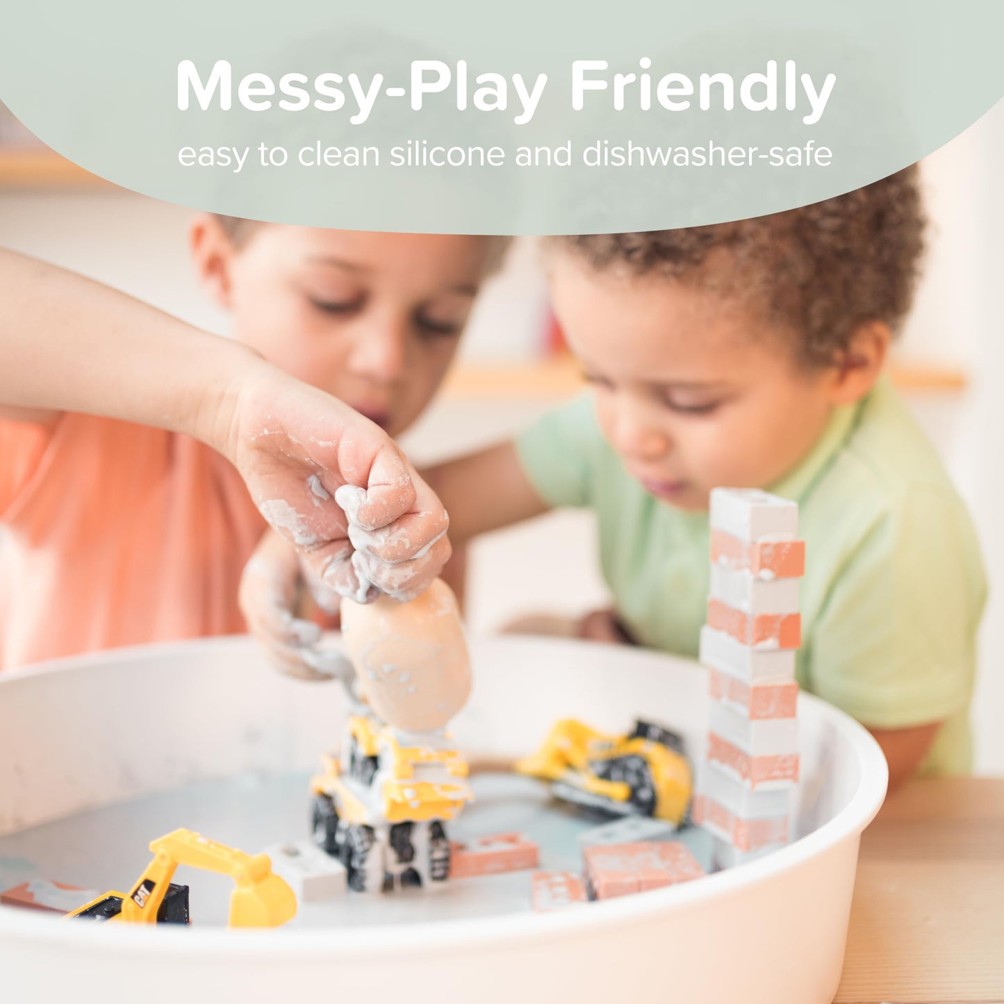 Inspire My Play 25 x Mini Silicone Building Blocks for Sensory and Messy Play - Construction Bin Filler - Creativity for Kids