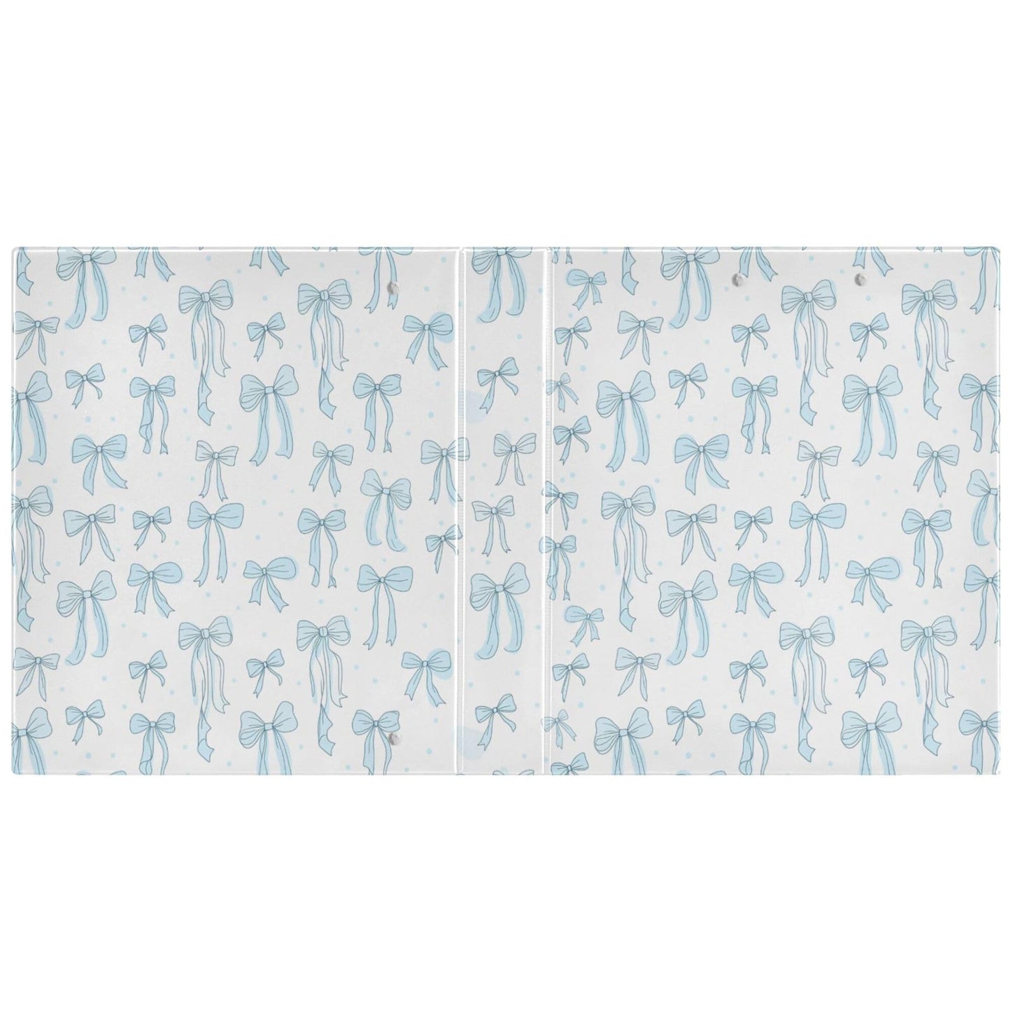 Blue Gray Leaves Round Ring Binders 1.5 Plants Botanical 3 Ring Clipboard Binder for Office School Work Supplies File Folder 200 Sheet Capacity Easy Open