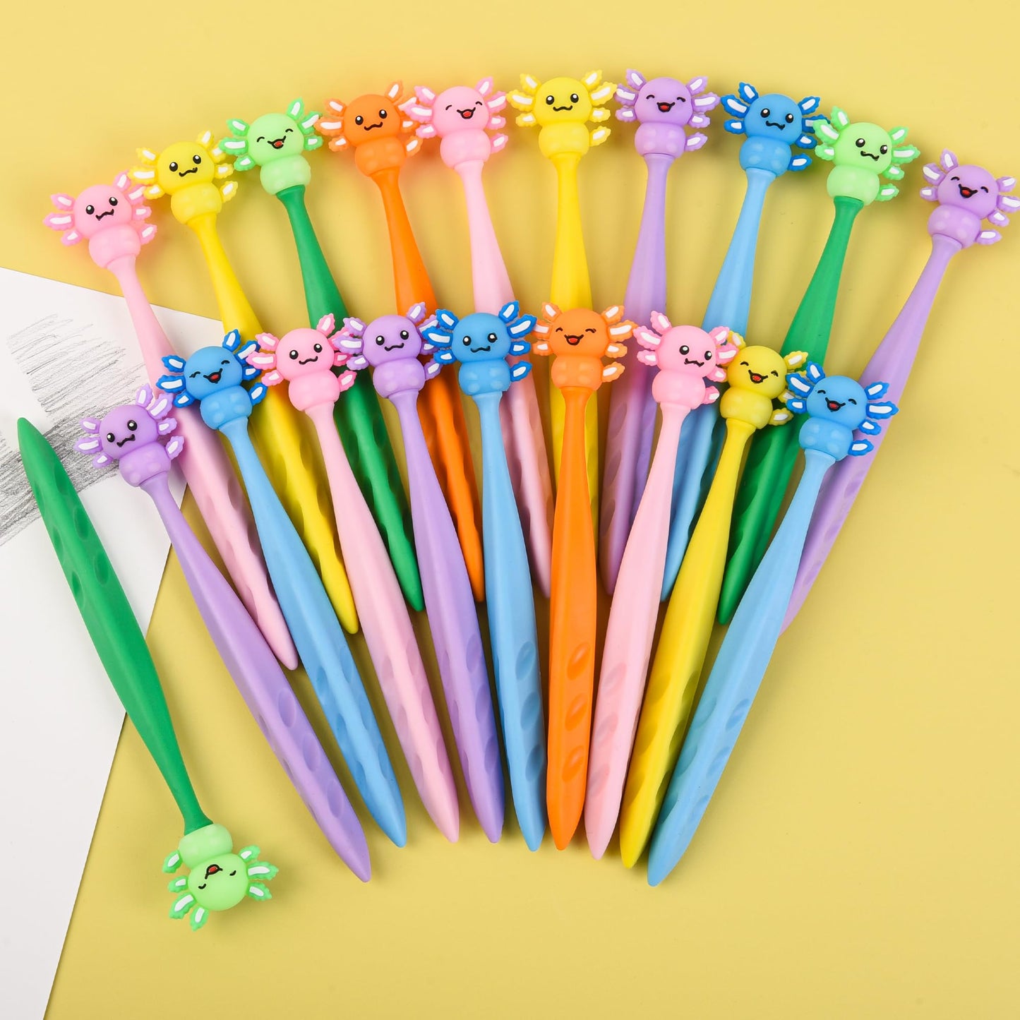 48 Pcs Cute Axolotl Bobblehead Eraser for Pencils Kawaii Erasers Cute School Supplies Fun Cartoon Erasers Back to School Supplies Birthday Classroom Gifts