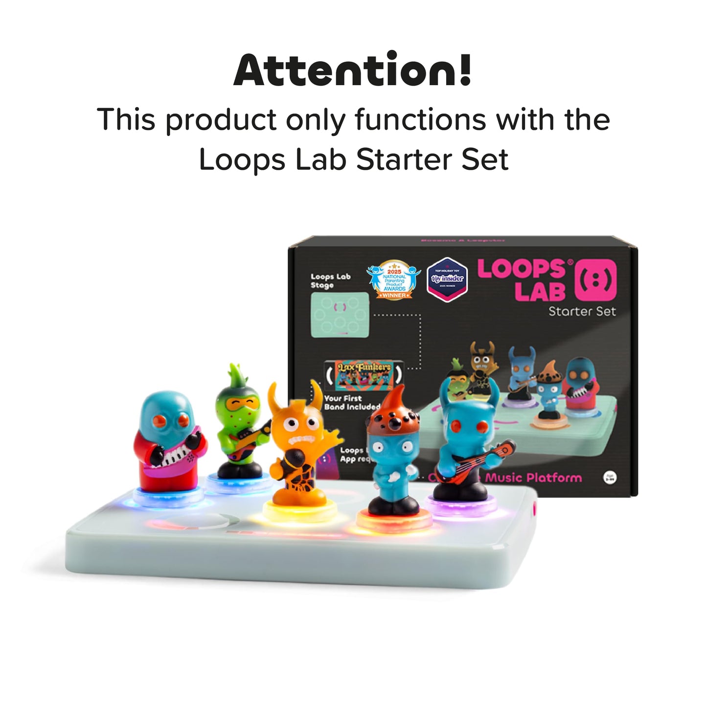 LOOPS 8-bit Allstars - 5-Piece Game Music Band Interactive Figurine Set