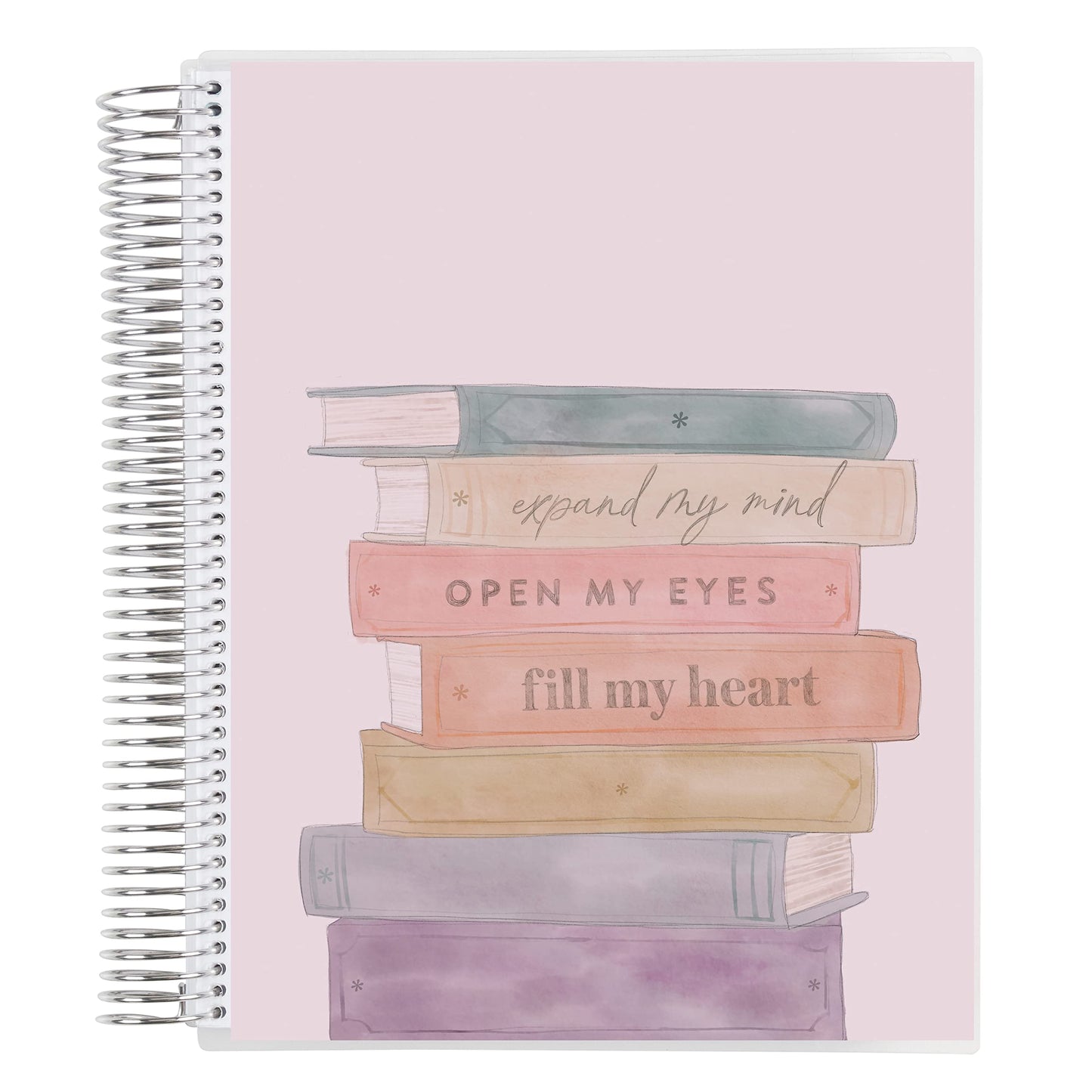 Erin Condren 8.5" x 11" Platinum Coiled Teacher Lesson Planner (July 2023 - June 2024) - Books of Wisdom Classic Cover, Wildflowers Theme - 80 Lb. Thick Mohawk Paper, Includes Sticker Sheets & More