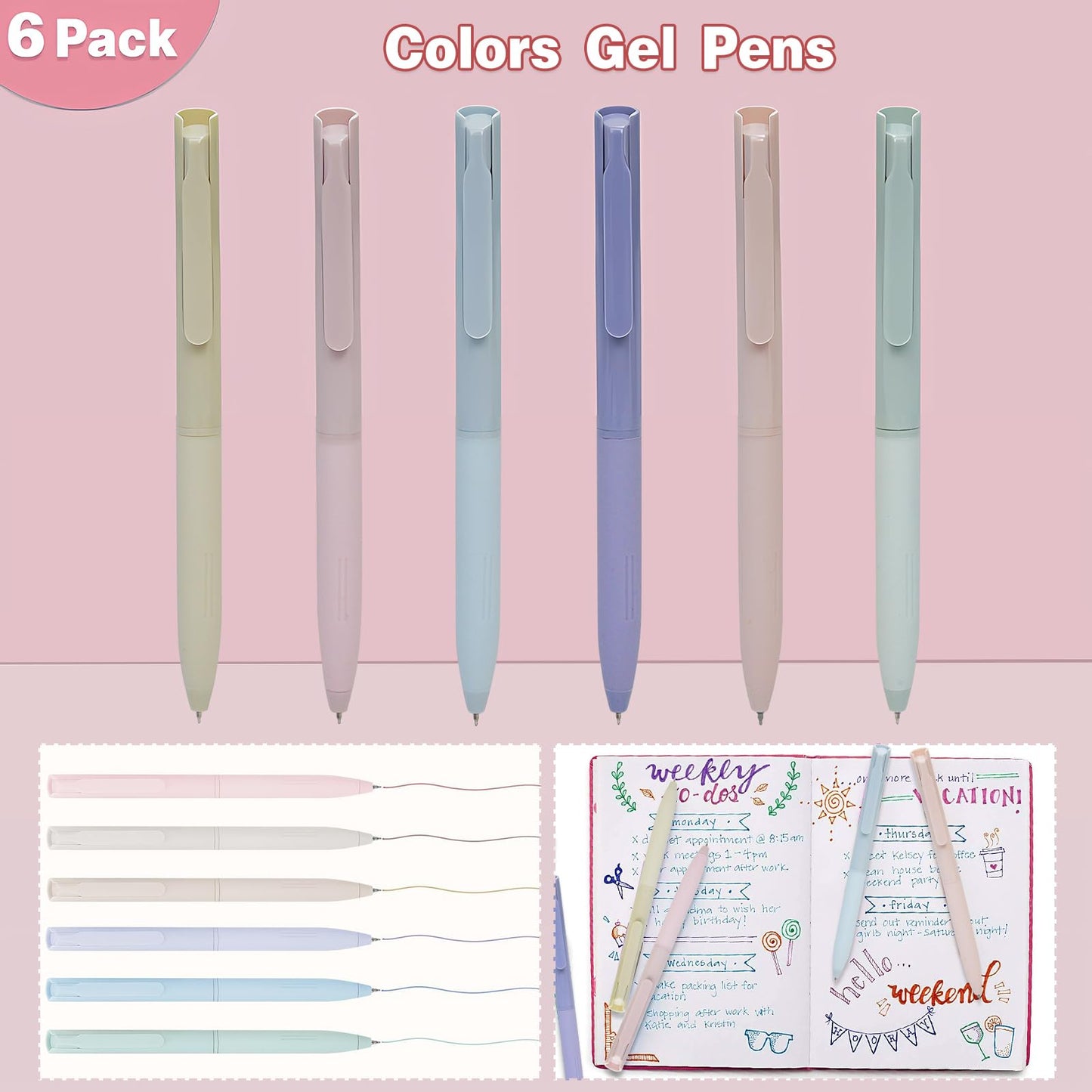HRFGWDD 52 PCS Aesthetic School Supplies with Highlighters, Mechanical Pencils, Color Ink Gel pens, Pencil Case, Bible Study Supplies, Pens Pencils and Highlighters Set, Stationary Set for Student