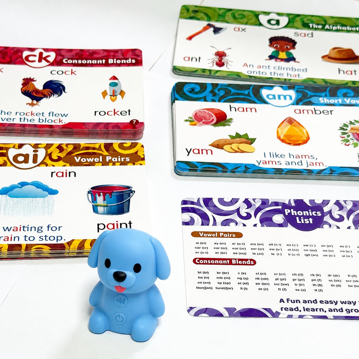 Interactive Learning Toys with Talking Pen for Preschool Education, Early Learning Activities, Electronic Educational System (Dog with Phonics)