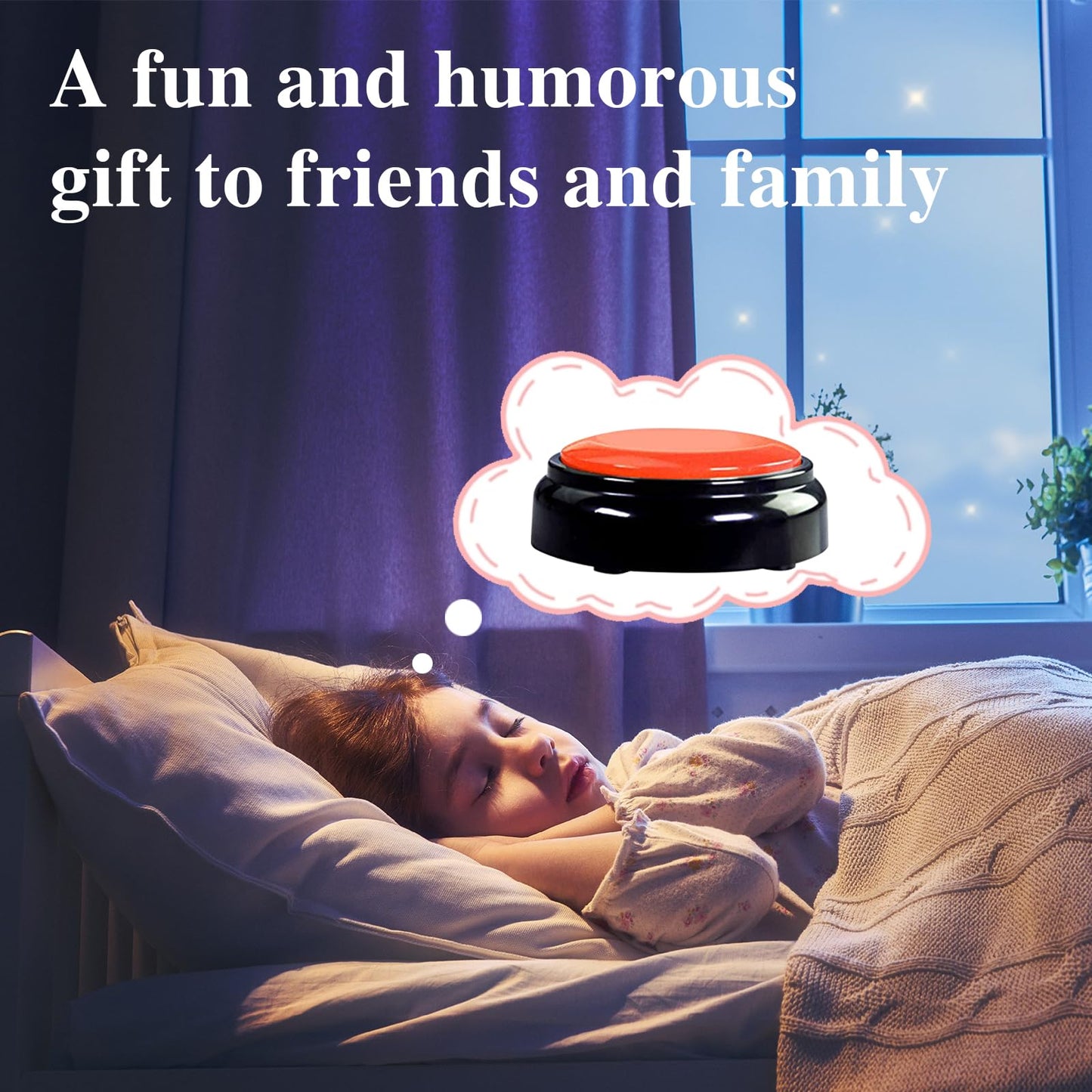 Recording Button,Voice Recorder Button 30 Second,Talking Buttons,Record Sound Button for Gift Education,Easy Button,Funny Office Gift,Includes 2*AAA Batteries (Red)