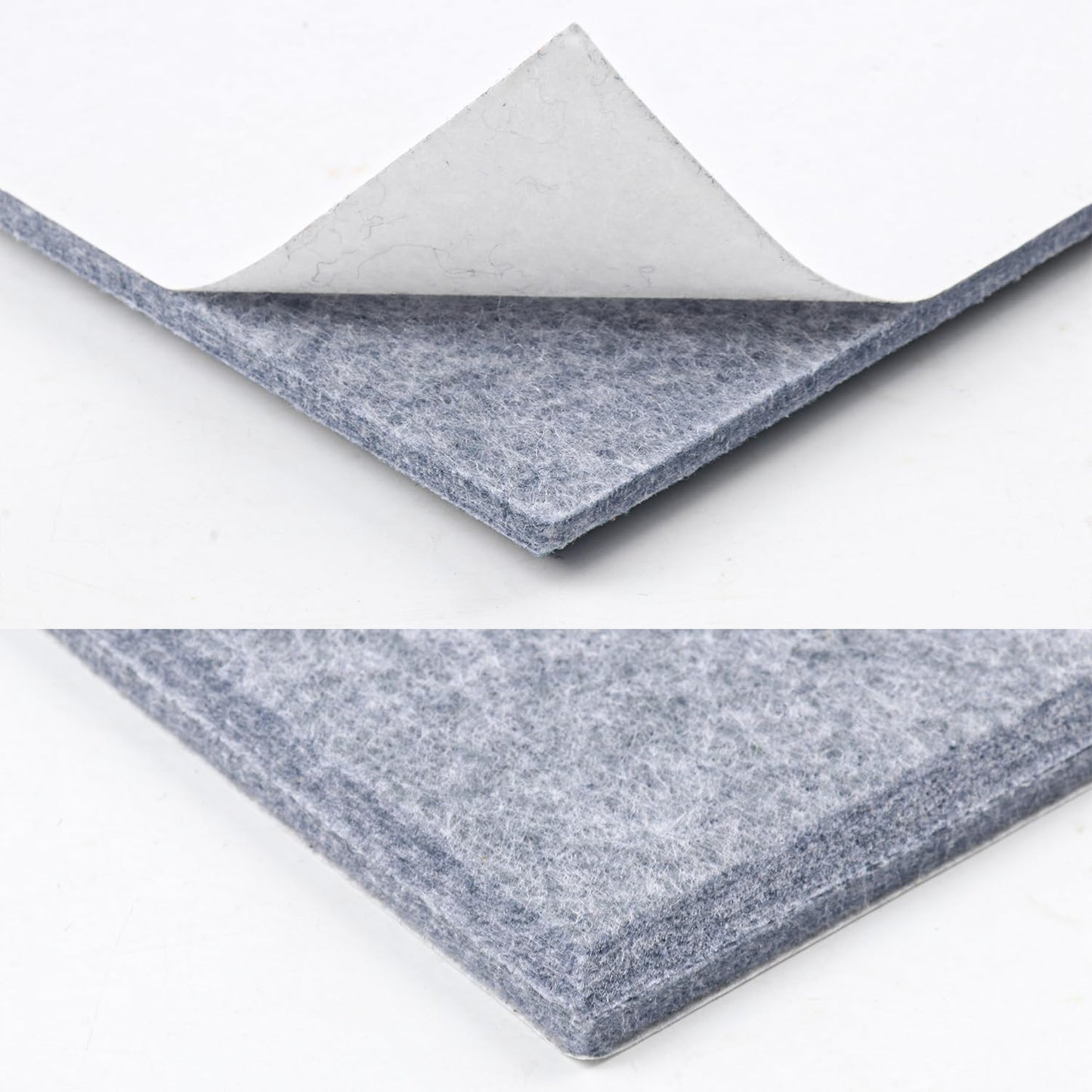 Geytetqi 12 Pack 12" x 12" Felt Boards, Grey Square Felt Wall Tiles, Self-Adhesive Cork Bulletin Board for Home, Office, and Kitchen Decor(1/2 Inch Thickness)