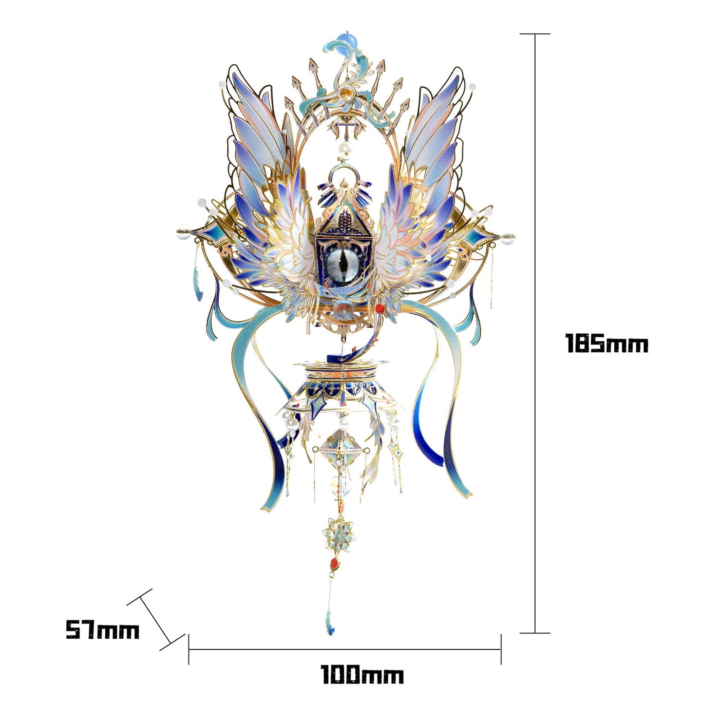 MU 3D Metal Puzzles Model Kits for Adults Building The Red Eye of Angel, Wedjat-Eyes Steel Jigsaw Ancient Myths Magic Power DIY Sets, Dad Birthday New Year Xmas Home Desk Decor