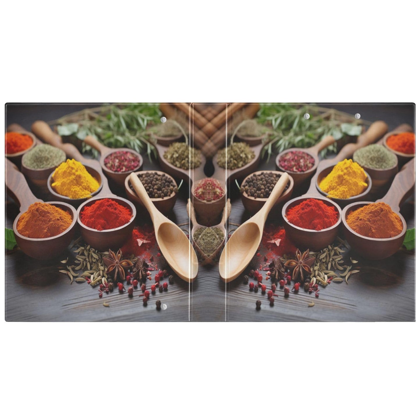 Joko Ivery Spoons Spices Herbs 3 Ring Binder 1.5 Inch Binders 3 Ring with Clipboard & 3 Pockets Three Ring Binder Organizer Letter Size for Recipes Paper Work Office Supplies Gifts 1 Pack