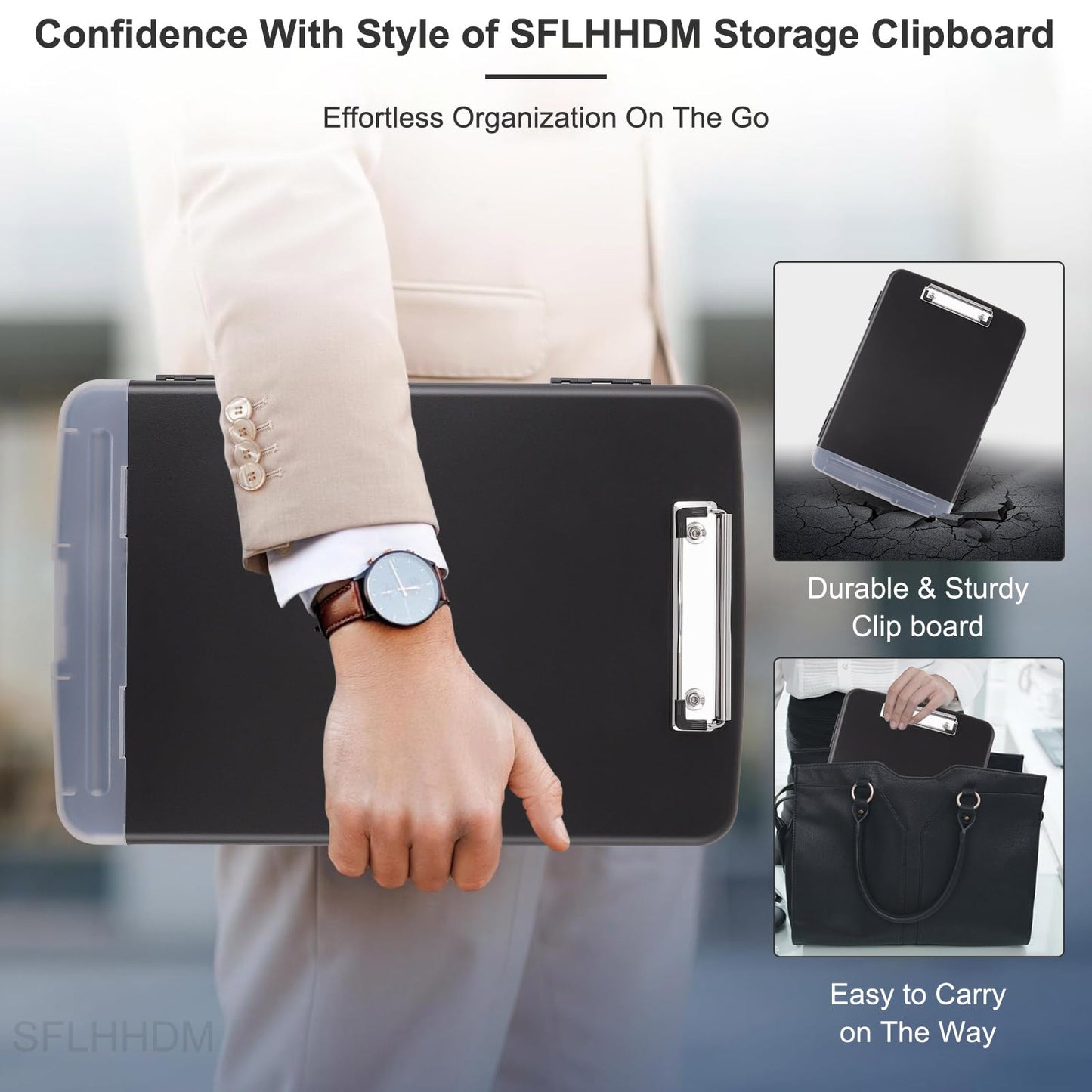 SFLHHDM Clipboard with Storage, Clip Boards 8.5x11, Plastic Clipboards with Pen Holder, Clip Board with Storage Compartments, Nurse Clipboard with Storage for Classroom, Student, Teacher