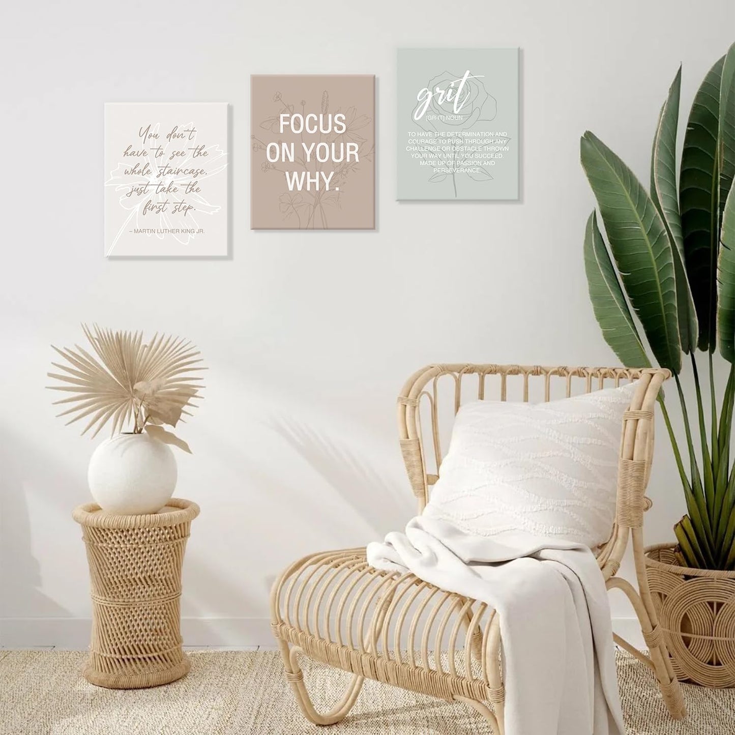 CHDITB Motivational Quotes Frame Canvas Wall Art, Inspirational Wall Decor, Set Of 6 Positive Affirmation Posters For Women, Uplifting Artwork Encourage Art Prints For Home Office Living Room-8”x10”