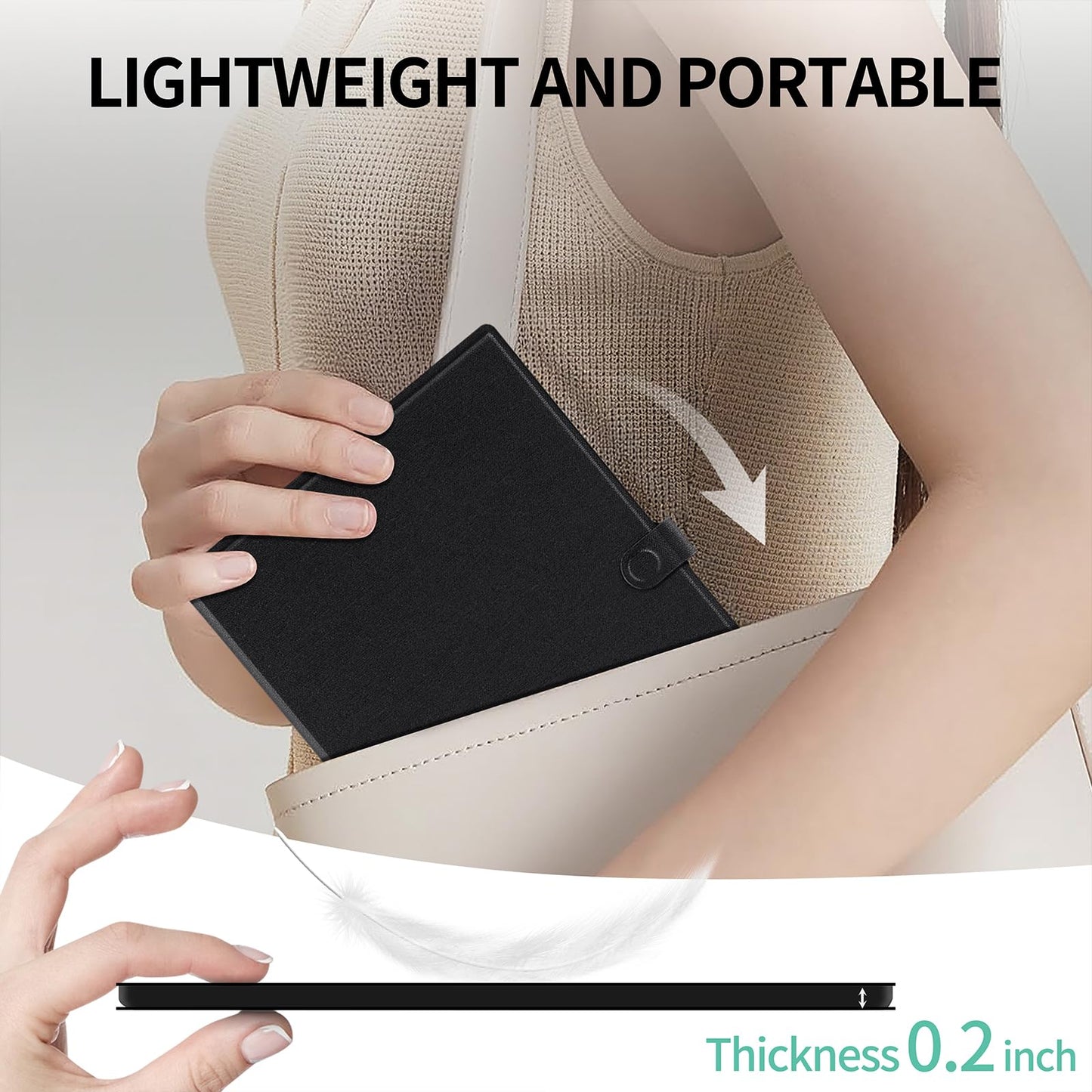 LCD Writing Tablet for Adults: 9.5 inch Full Screen Reusable Erasable with Leather Case