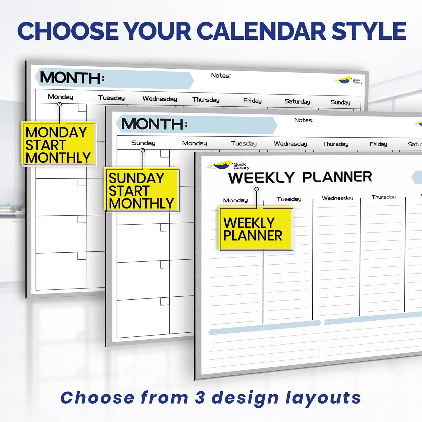 Monthly Magnetic Calendar for Refrigerator - 17x12” Stain-Resistant Dry Erase Fridge Calendar Whiteboard with Large Writing Space for Schedules, Chores & Meals - With 4 Markers & Eraser - Sunday Start