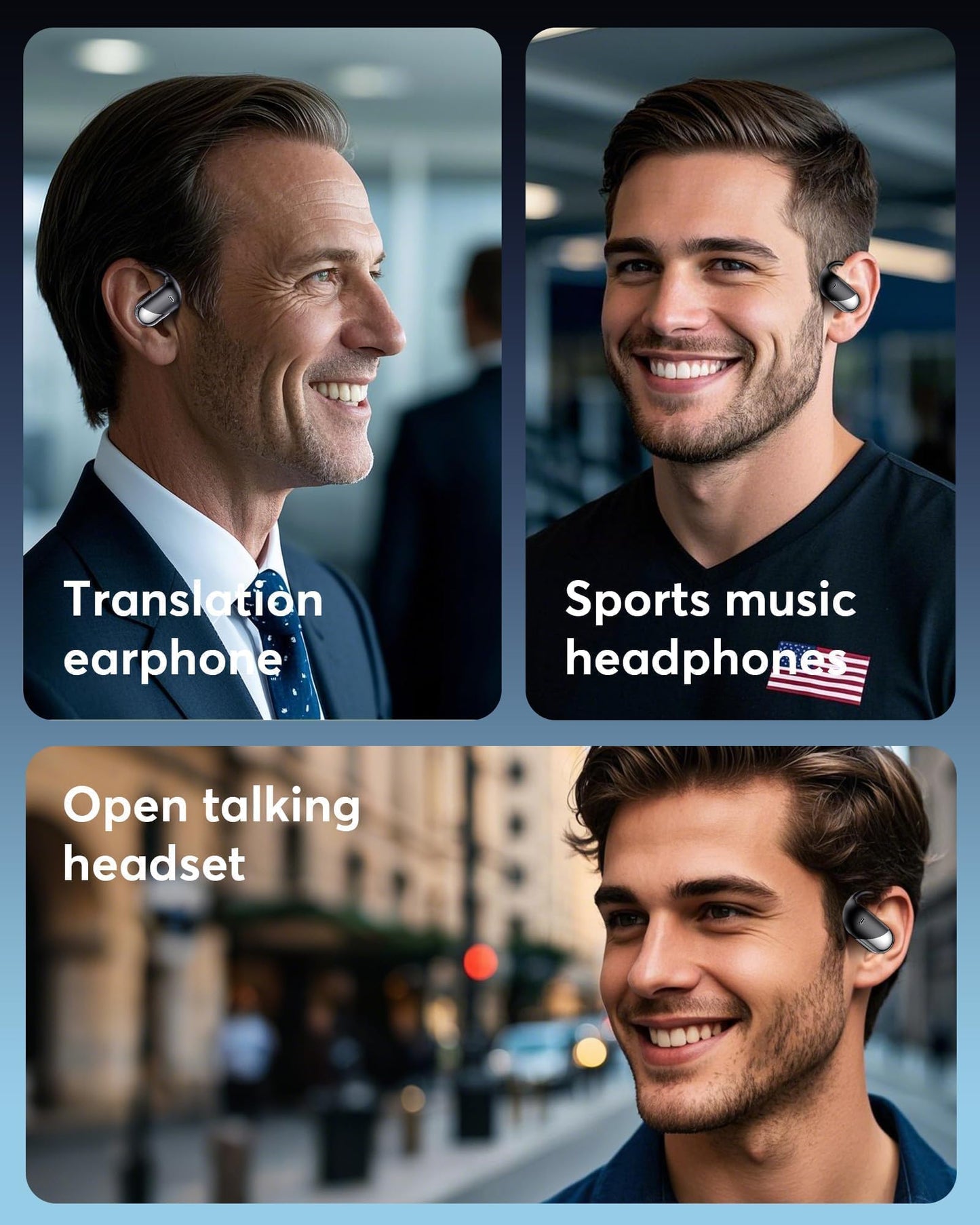 Paekole AI Translation Earbuds Real Time - H9 Instant Bluetooth 6.1 Translator: 198 Languages, No Subscription | Open Ear Design, 6 Modes, 60H Audifonos Traductores Inglés Español