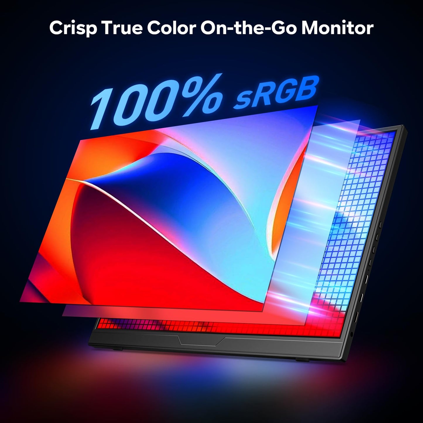 Dopesplay 120Hz Portable Gaming Monitor 16" 1200P FHD 100% sRGB Portable Display with Adjustable Stand, USB-C & HDMI External Monitor & Travel Screen for Laptop Mac PC Phone Xbox PS5 Switch