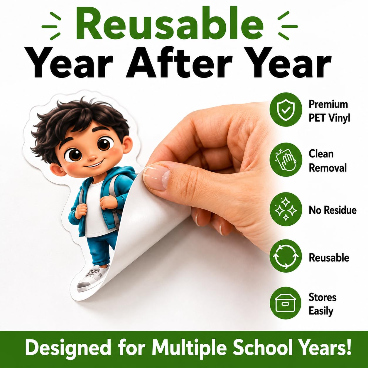 Hello Hallway Classroom Door Decorations for Teachers, Back to School | Reusable Peel & Stick Door & Whiteboard Decor Kit | Preschool Pre-K Kindergarten Classroom Decor | Teacher Supplies
