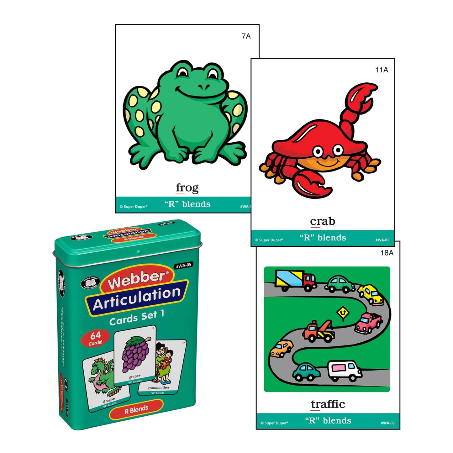 Super Duper Publications | Set of 7 Webber® Articulation Card Decks (Bundle Set 1) | Educational Learning Resource for Children | Flashcards for Speech Therapy