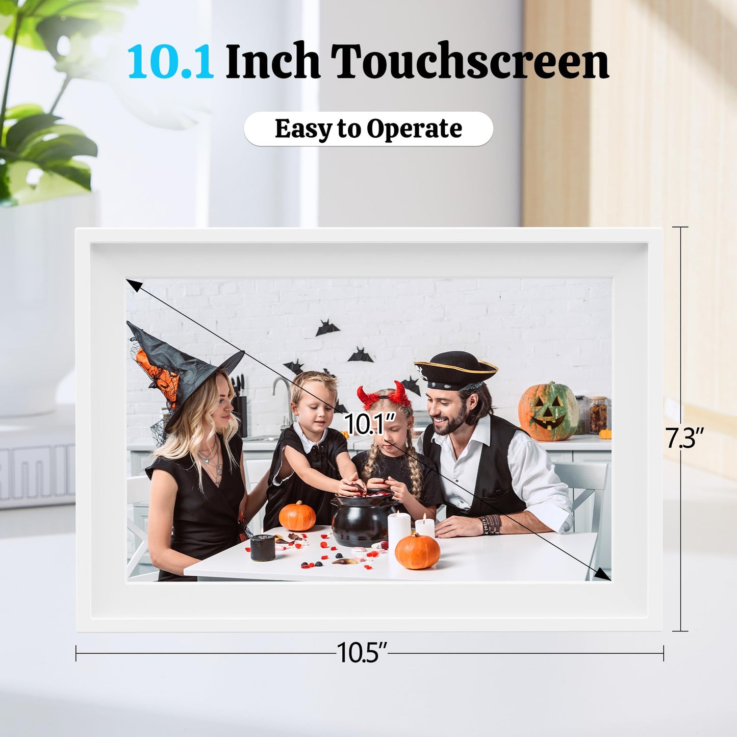 Digital Calendar, 10.1" HD Touchscreen AI Photo Restoration & Meal Planner Auto-Rotate Desktop Wall Mount for Family Home, To Do List, Duty Chart