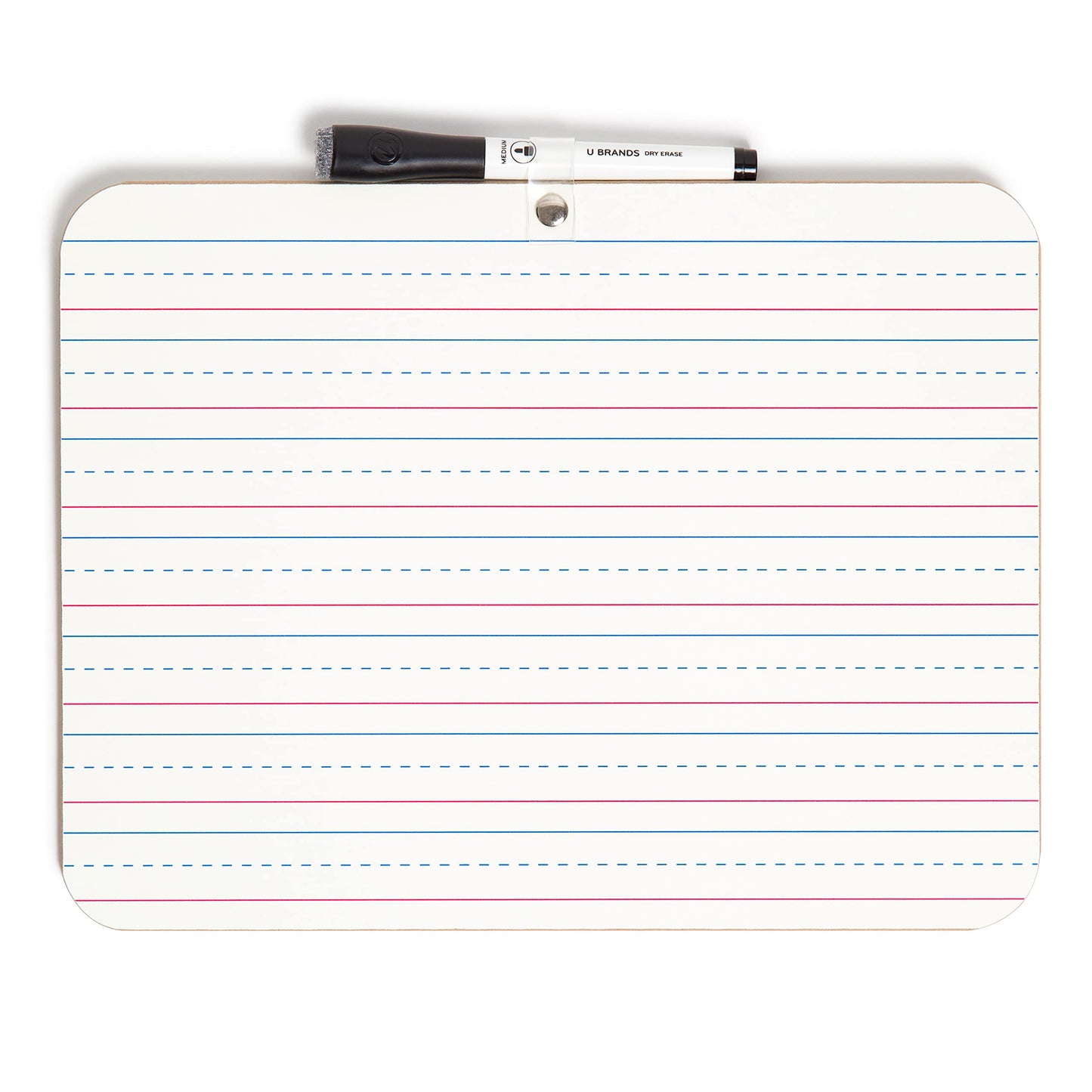 U Brands Dry Erase Lap Board, Double Sided, 9" x 12" Inches, Dry Erase Marker Included, Small White Board, 1 Count