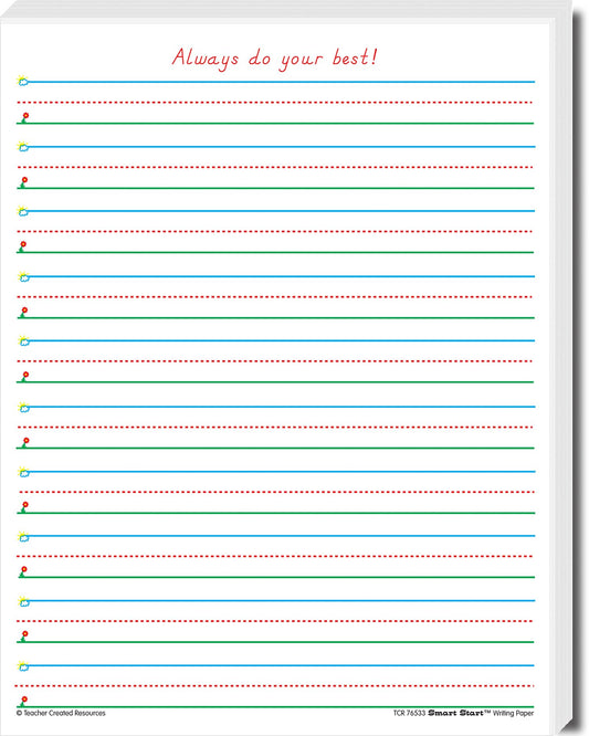 Teacher Created Resources Smart Start 1-2 Writing Paper: 360 Sheets (TCR76533)