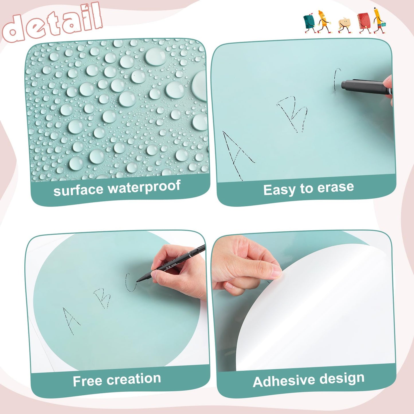 Lincia 12 Pack Colorful Dry Erase Dots Circles Spots for Classroom Table 10.5 Inch Removable Vinyl Desktop Stickers Spots Wall Decals for 100th Day of School Teacher Students Home (Bohemian Colors)
