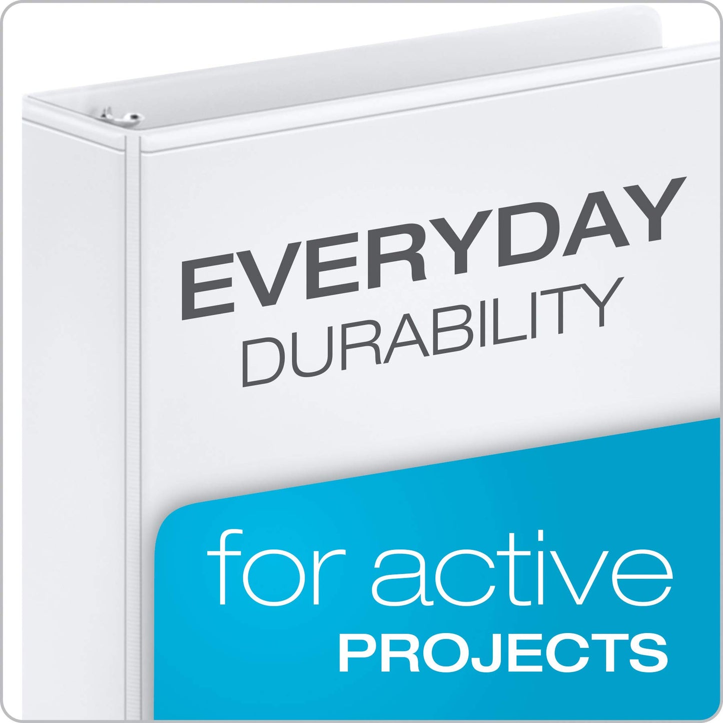 Cardinal Economy 3 Ring Binder, 2 Inch, Presentation View, White & Cardinal 1.5 Inch 3 Ring Binder, Round Ring, White, 4 Pack & Cardinal Economy 3 Ring Binder, 1 Inch, Presentation View, White